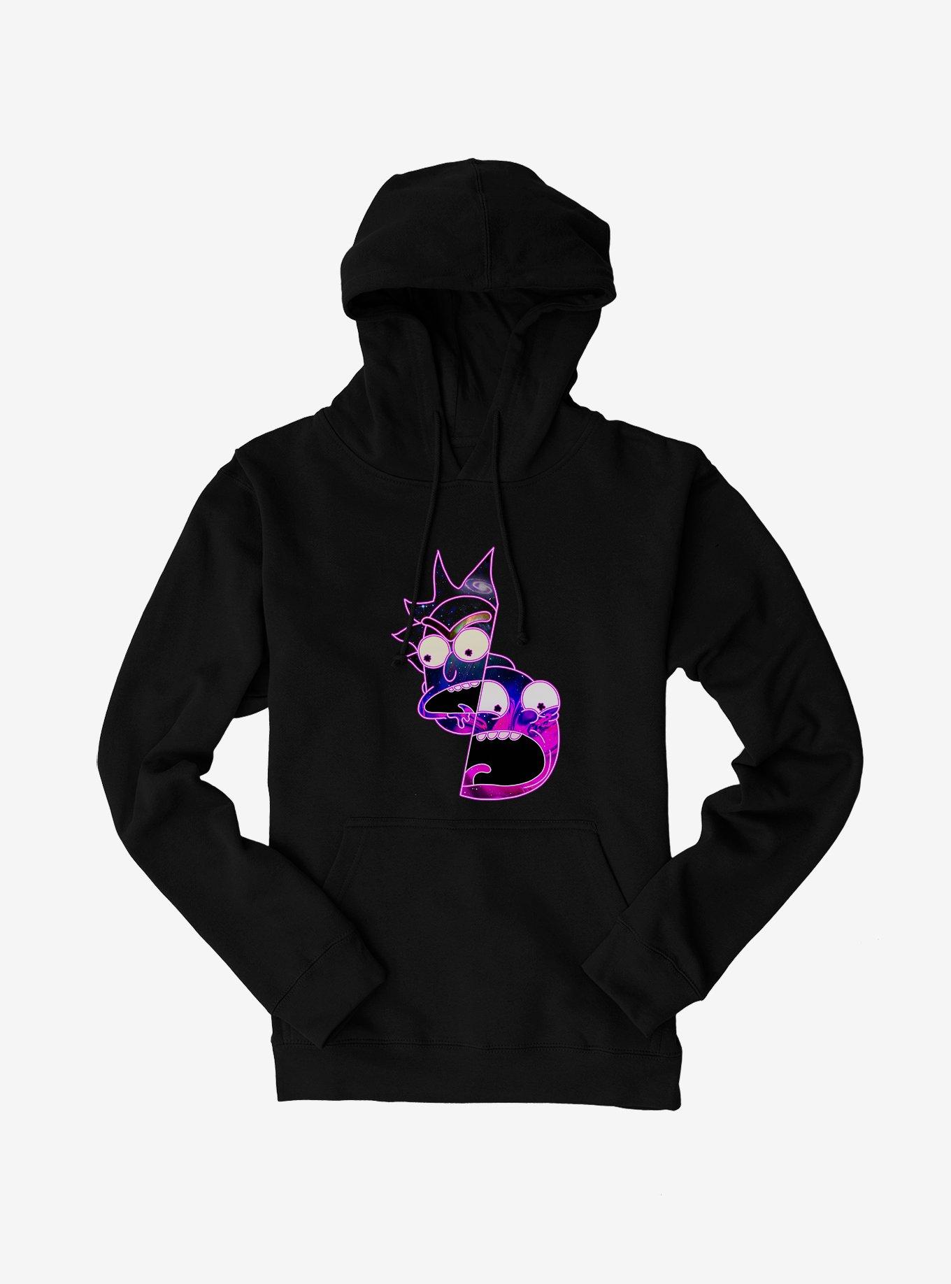 Rick And Morty Split Scream Hoodie, BLACK, hi-res