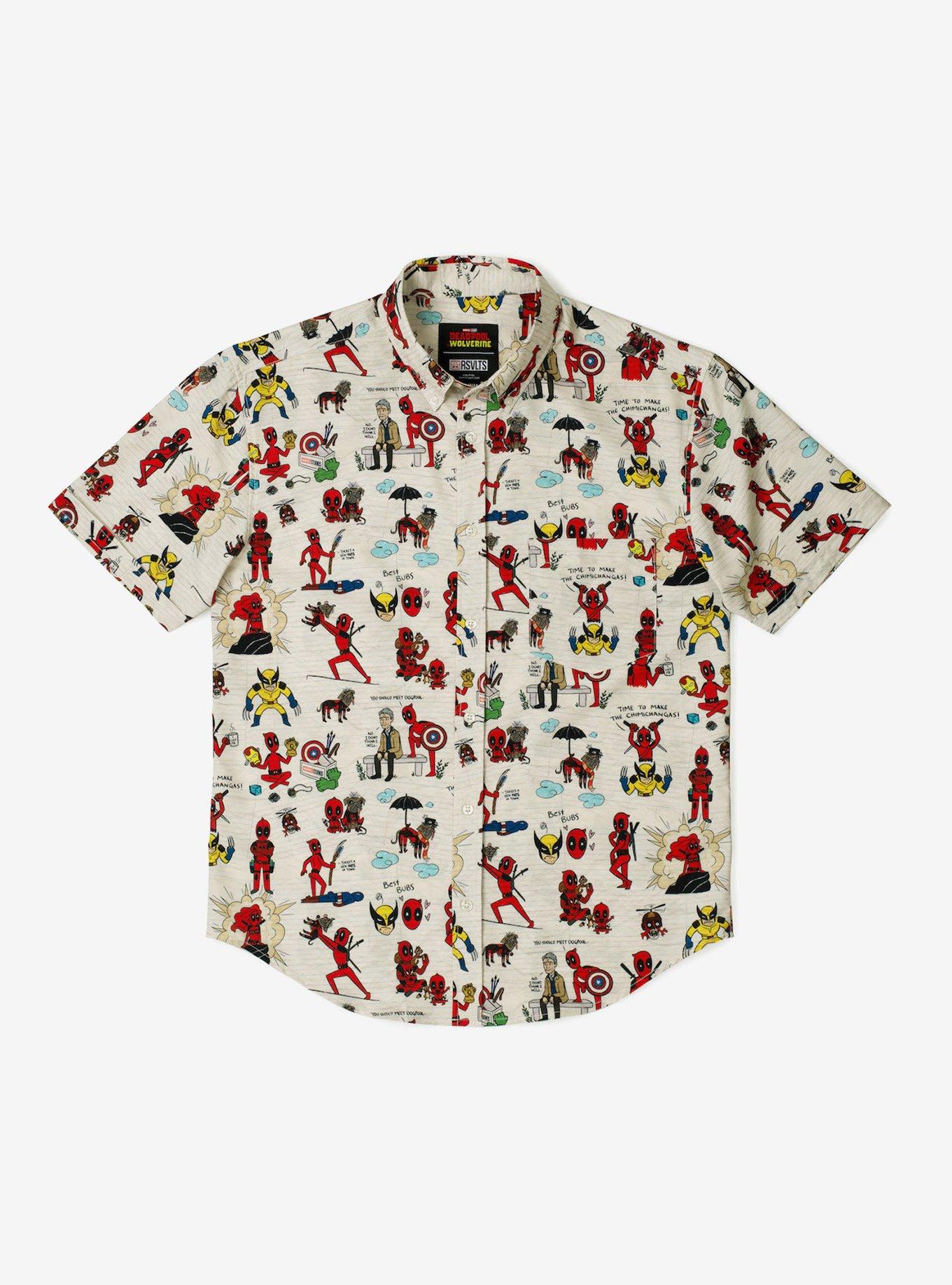 RSVLTS x Deadpool & Wolverine Wade's World Button-Up Shirt, MULTI, hi-res