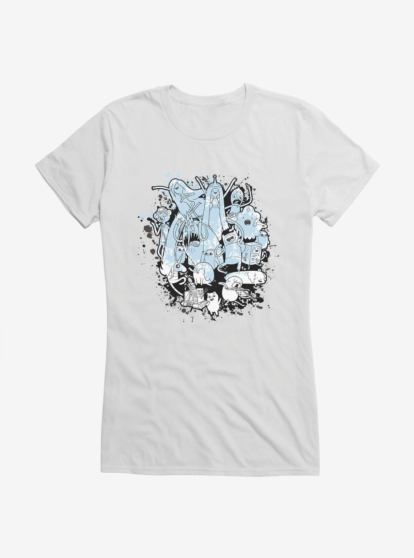 Adventure Time Color Paint Splatter Girls T-Shirt