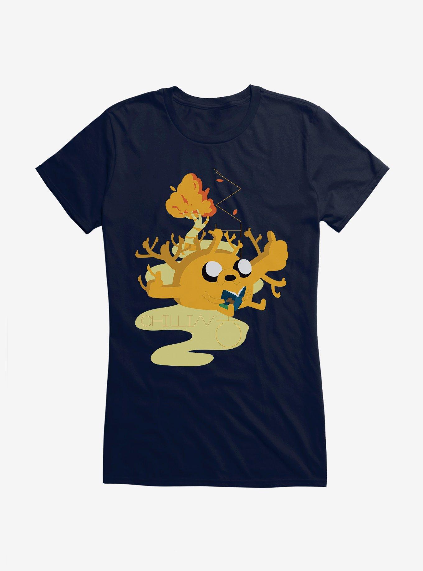Adventure Time Jake Chillin Girls T-Shirt, NAVY, hi-res