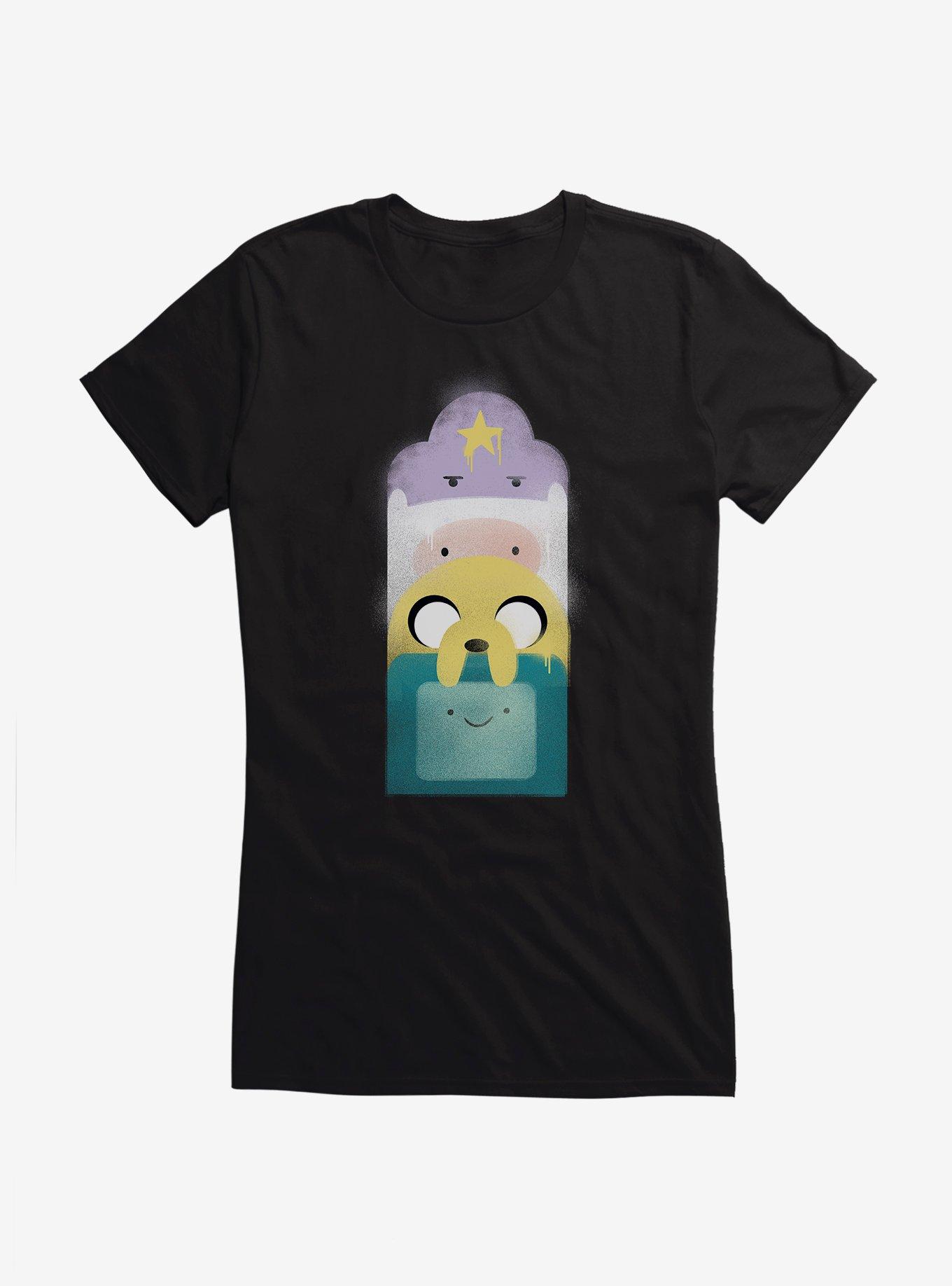 Adventure Time Characters Stack Girls T-Shirt