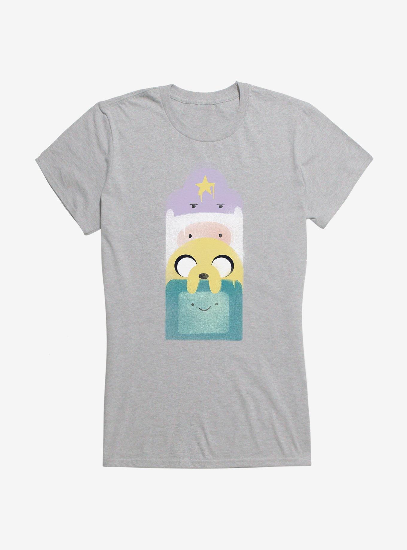 Adventure Time Characters Stack Girls T-Shirt