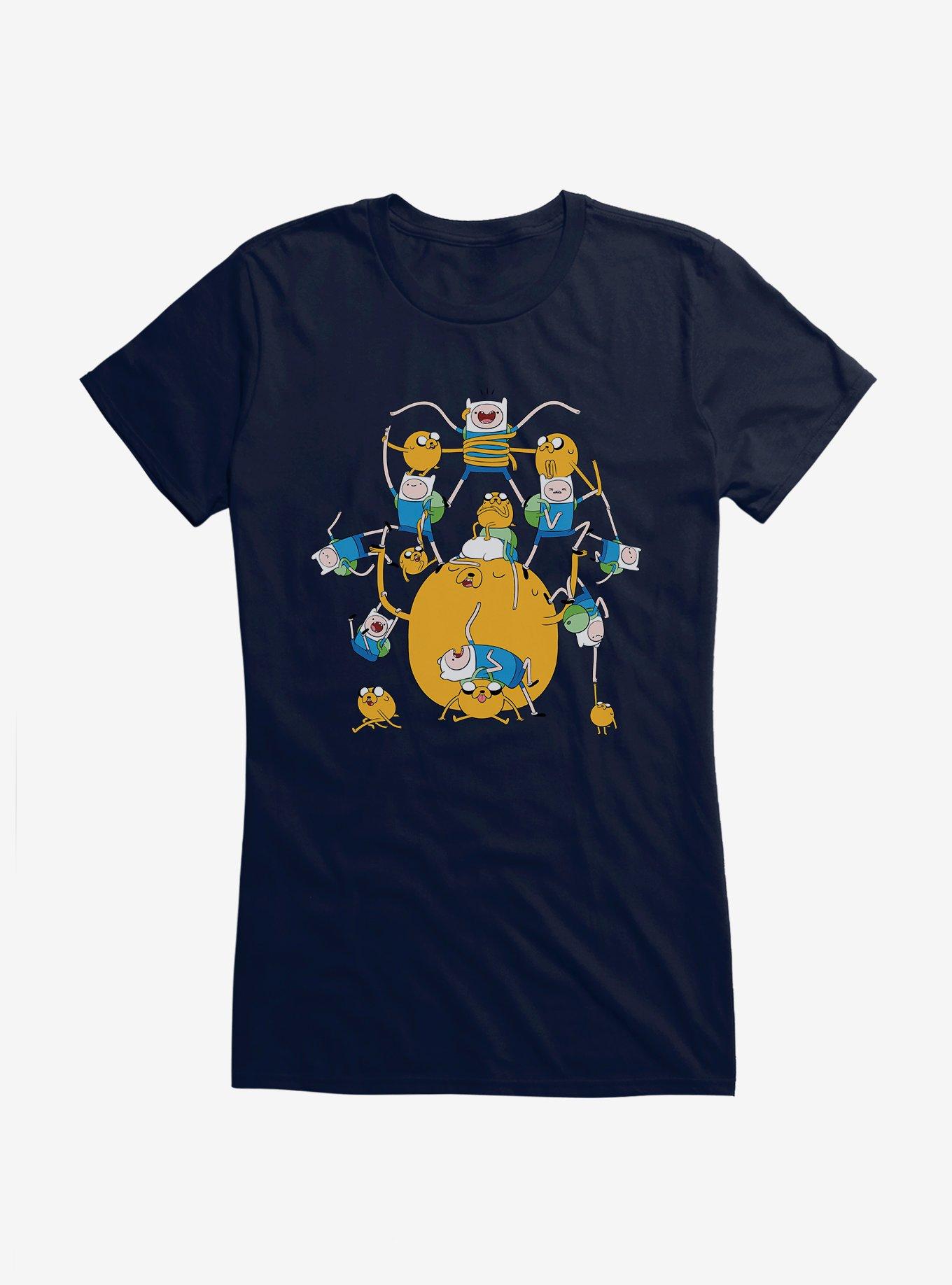 Adventure Time Finn And Jake Multiples Girls T-Shirt