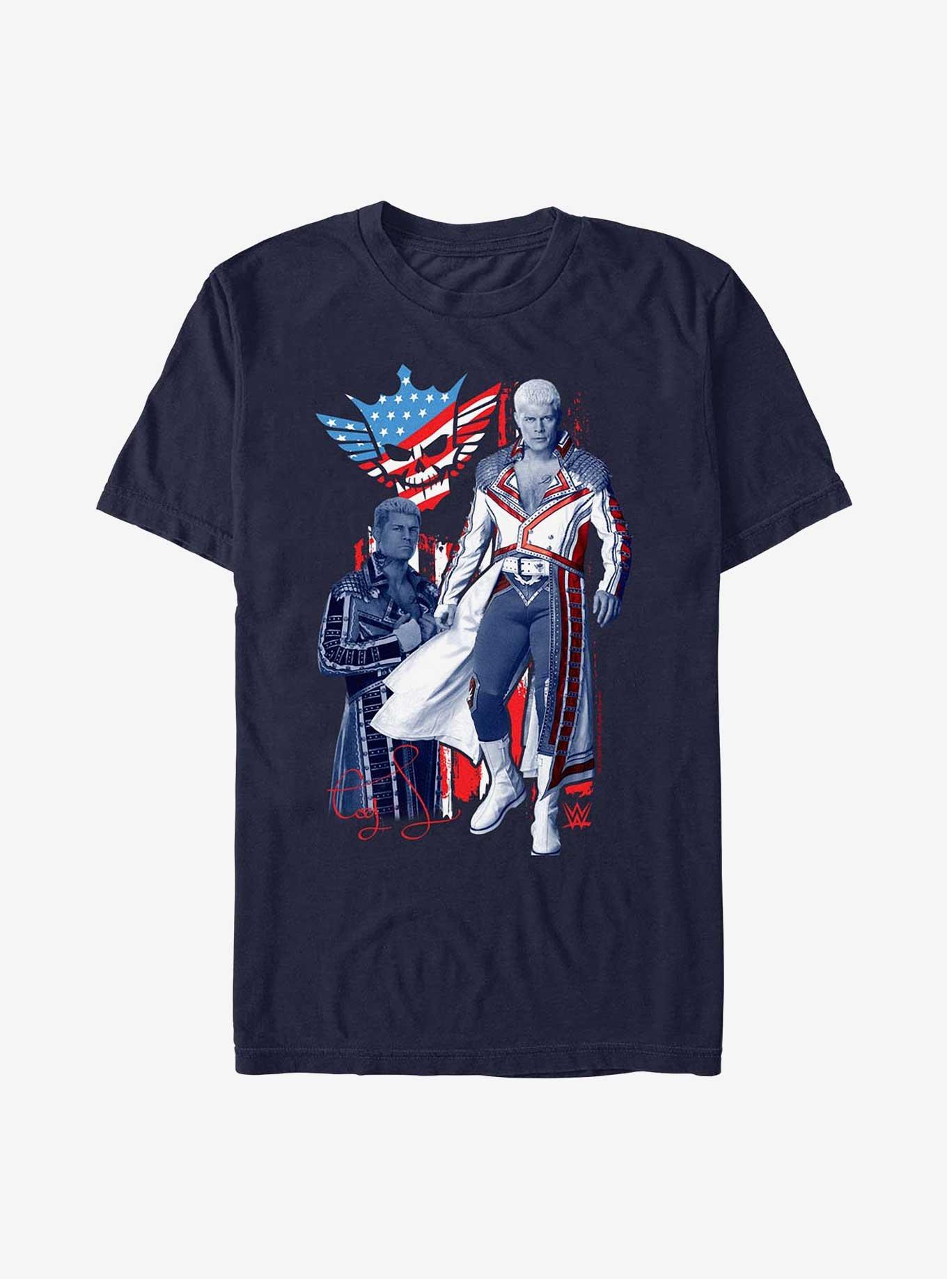 WWE Cody Rhodes Americana Extra Soft T-Shirt, NAVY, hi-res