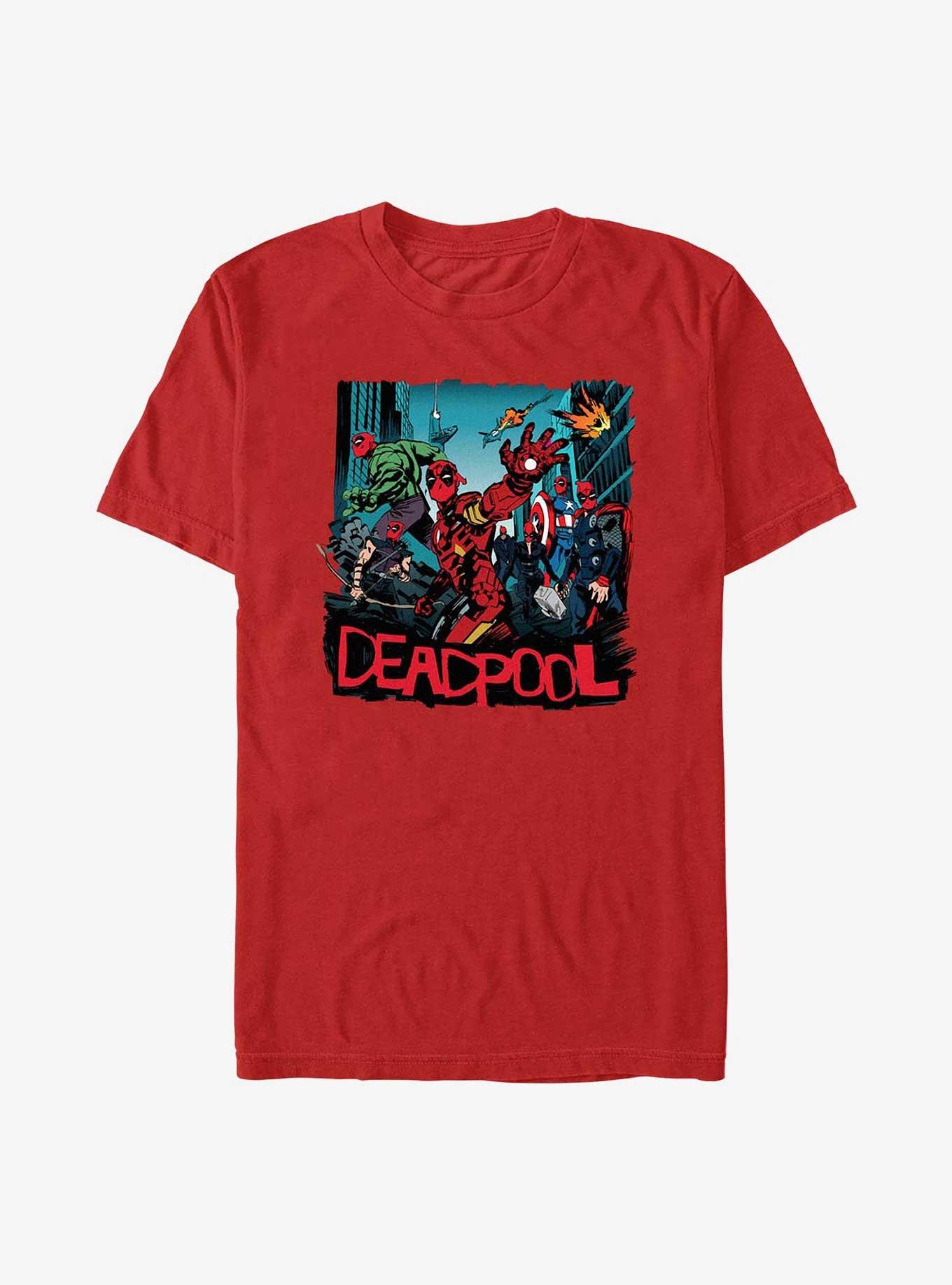Marvel Deadpool & Wolverine Like Avengers Extra Soft T-Shirt, RED, hi-res