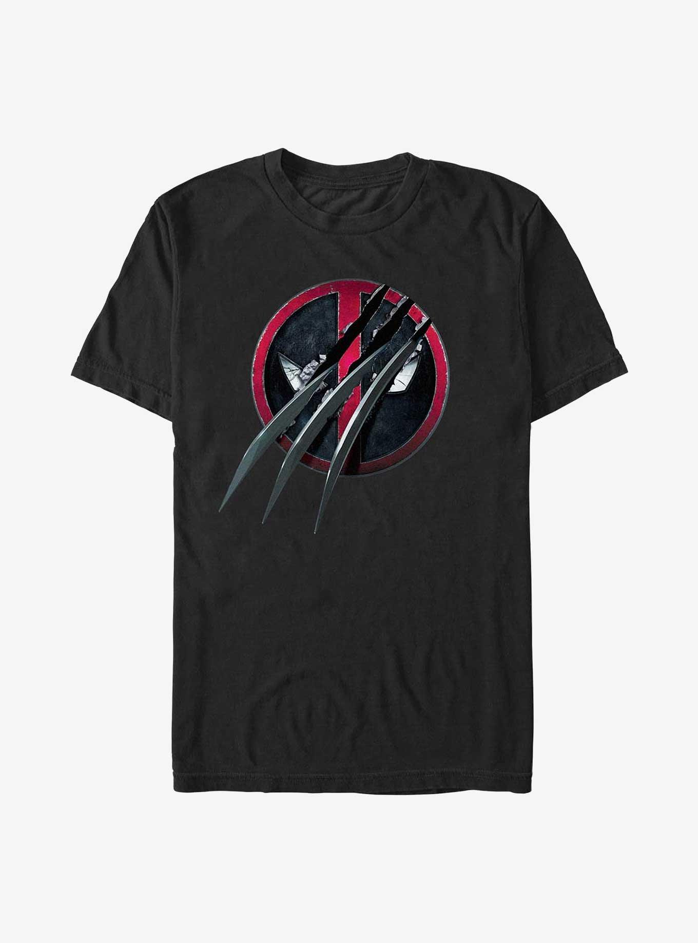 Marvel Deadpool & Wolverine Clawed Extra Soft T-Shirt, BLACK, hi-res