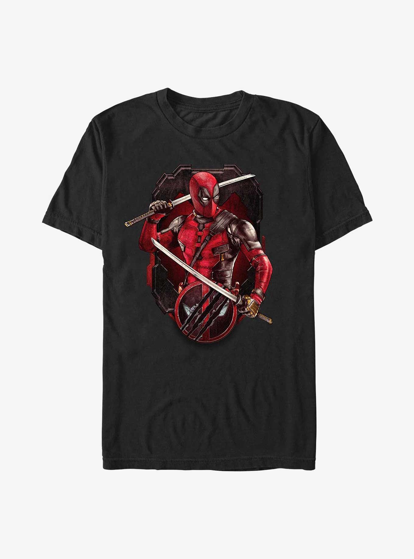Marvel Deadpool & Wolverine Pose Badge Heavyweight T-Shirt