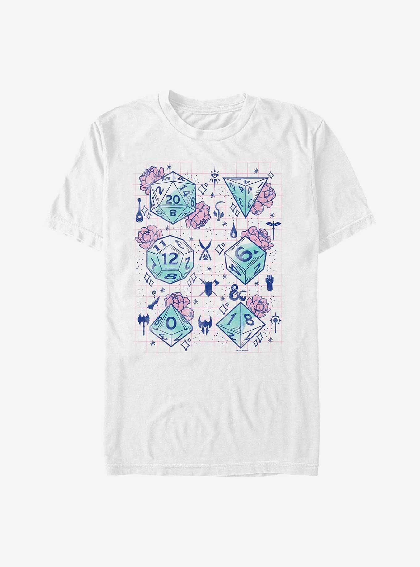 Dungeons & Dragons Floral Dice Extra Soft T-Shirt, , hi-res