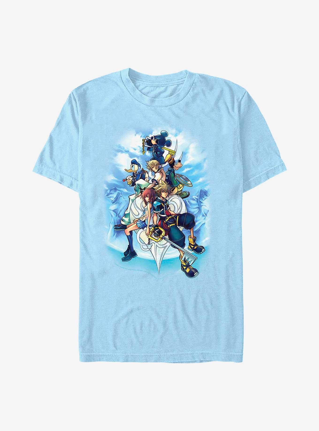 Disney Kingdom Hearts Sky Group Extra Soft T-Shirt, LT BLUE, hi-res