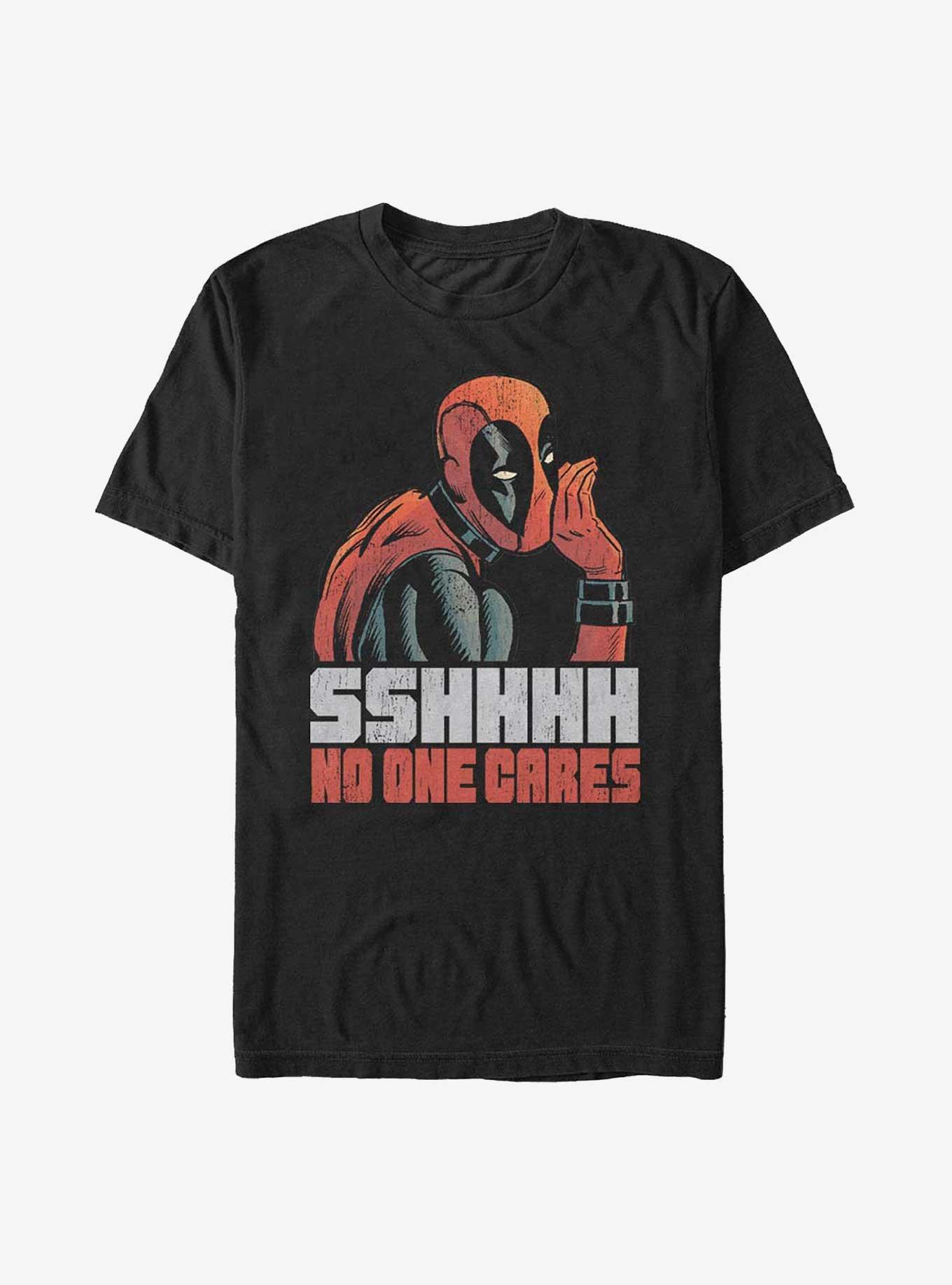 Marvel Deadpool No One Cares Extra Soft T-Shirt, BLACK, hi-res