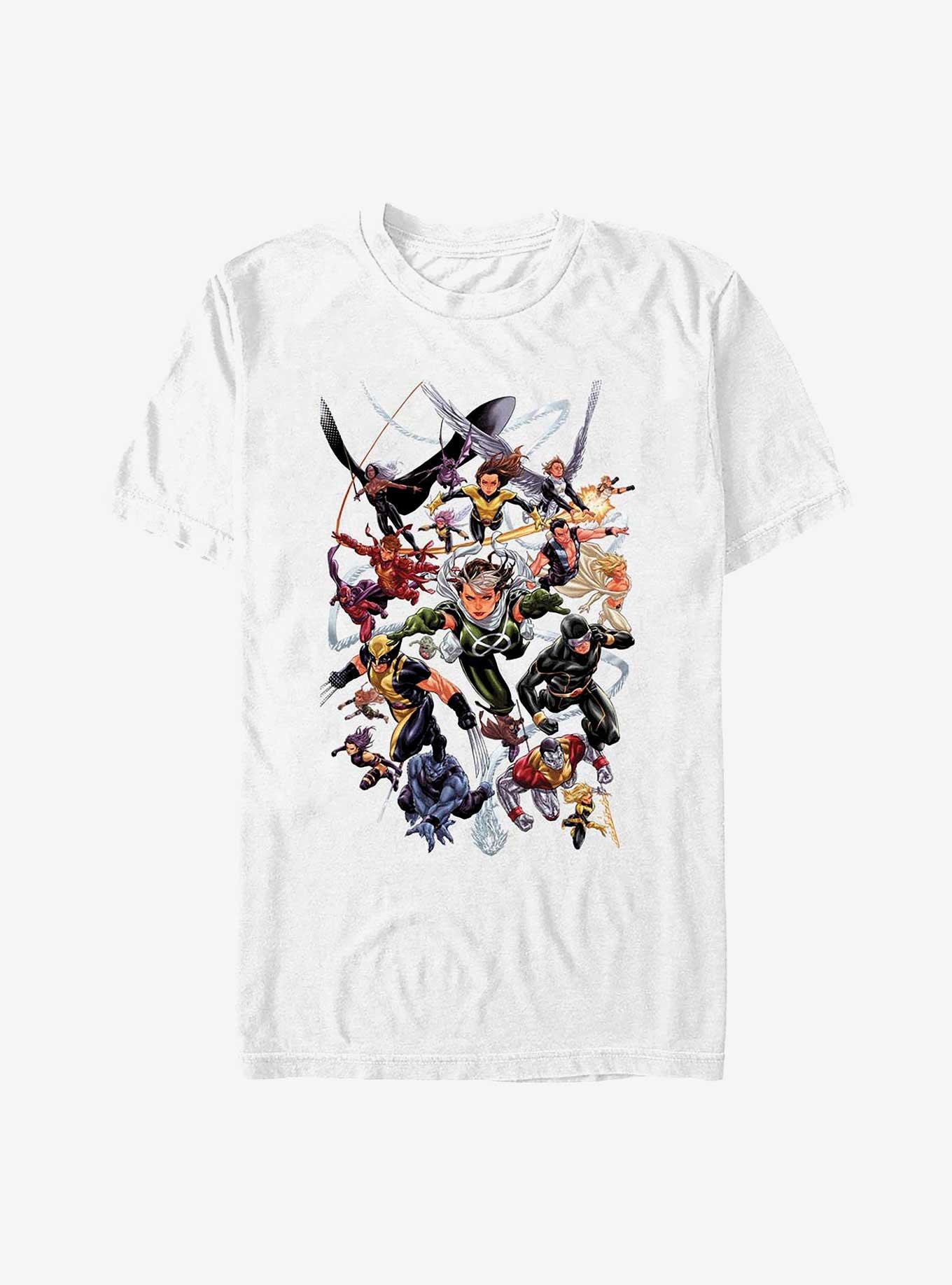 X-Men Flying Group Extra Soft T-Shirt, WHITE, hi-res