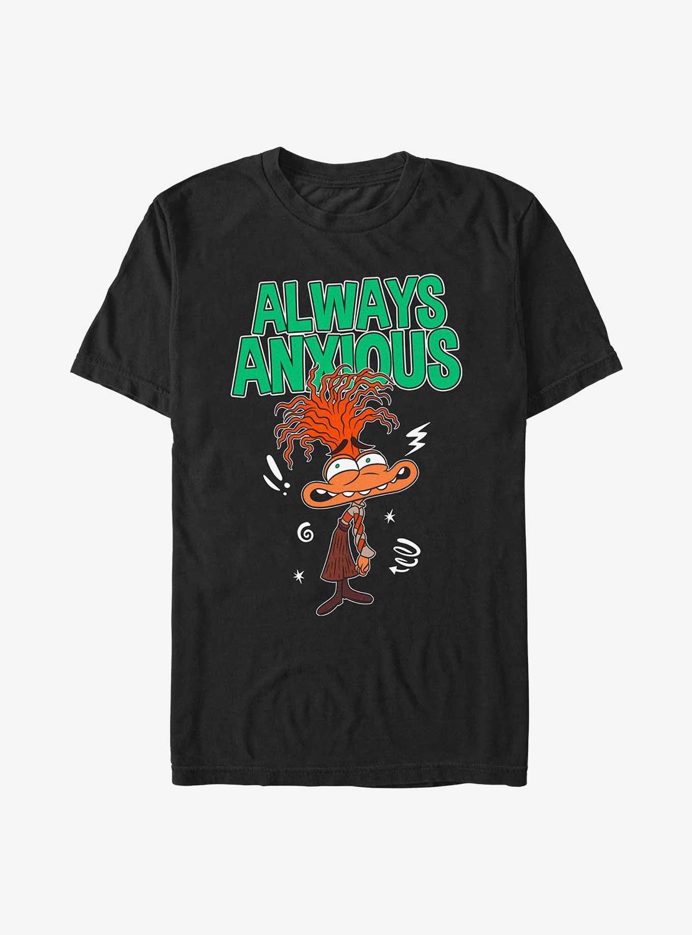 Disney Pixar Inside Out Always Anxious Extra Soft T-Shirt, BLACK, hi-res