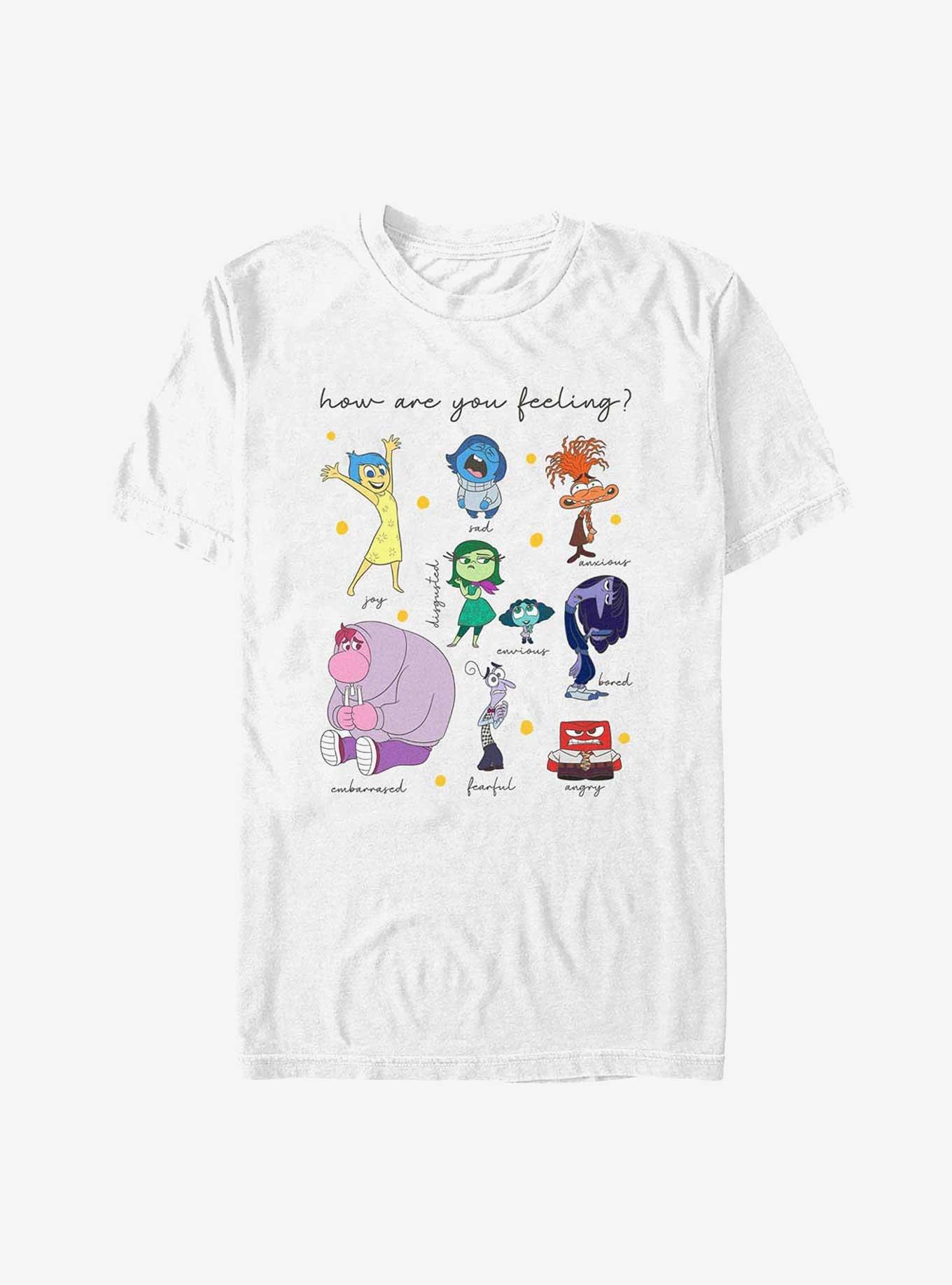 Disney Pixar Inside Out Textbook Of Emotions Extra Soft T-Shirt, WHITE, hi-res