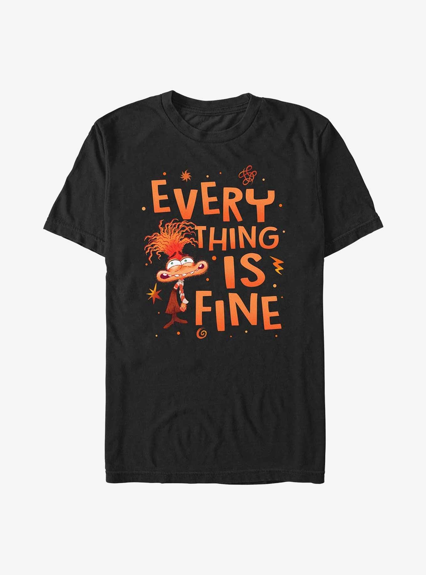Disney Pixar Inside Out This Is Fine Extra Soft T-Shirt, BLACK, hi-res