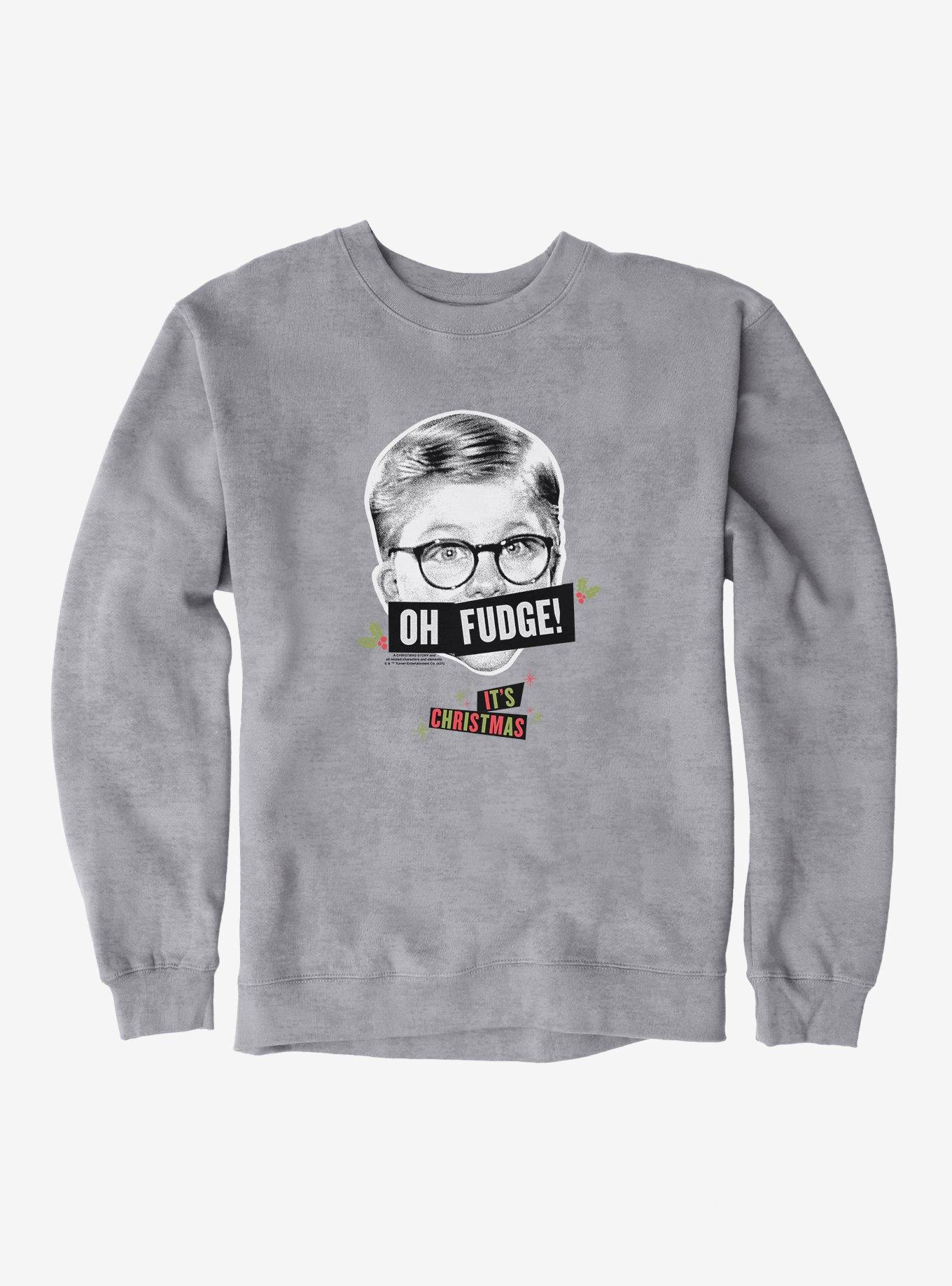 A Christmas Story Oh Fudge Sweatshirt, SPORT GRAY, hi-res