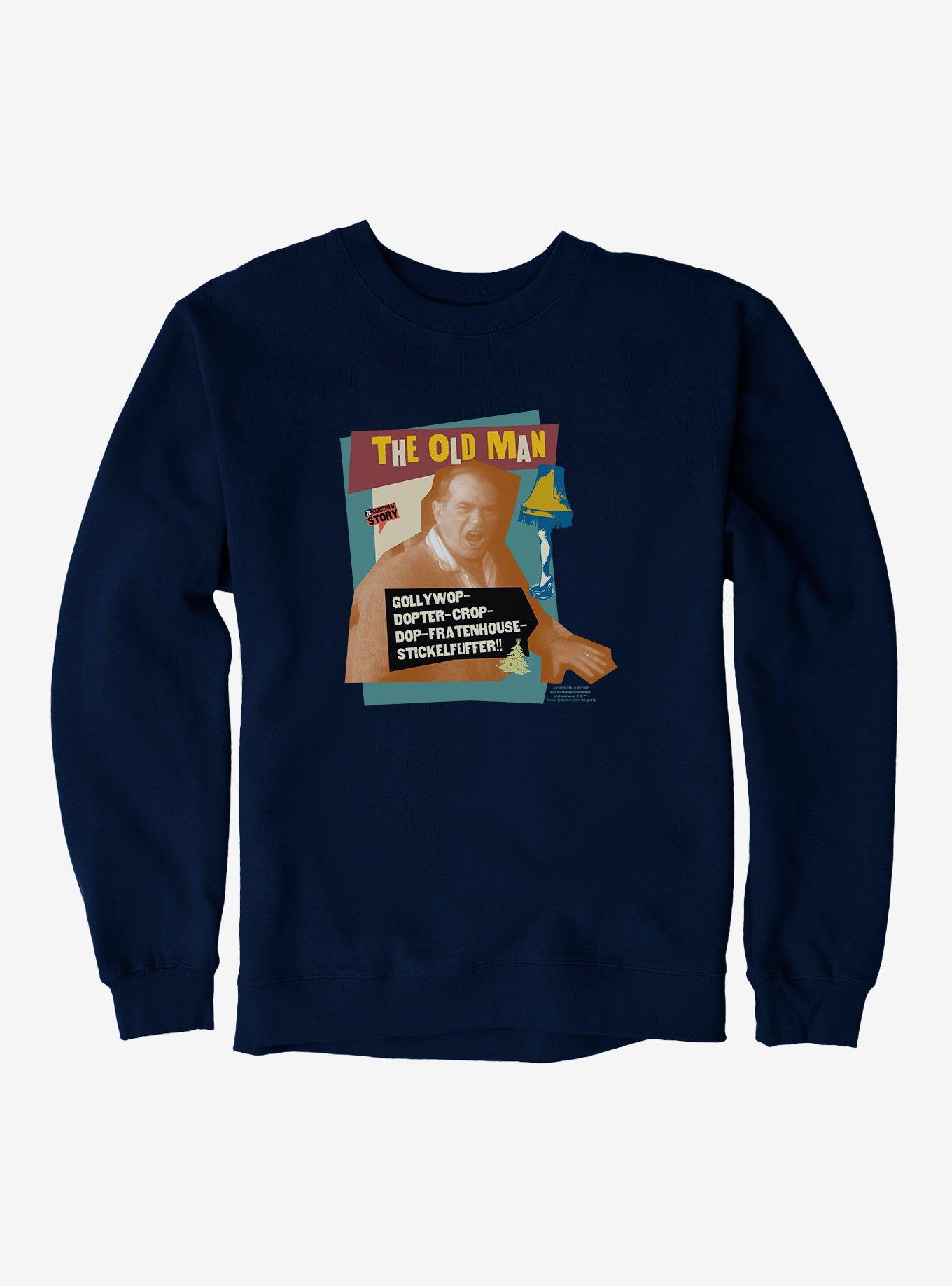 A Christmas Story Old Man Sweatshirt, NAVY, hi-res