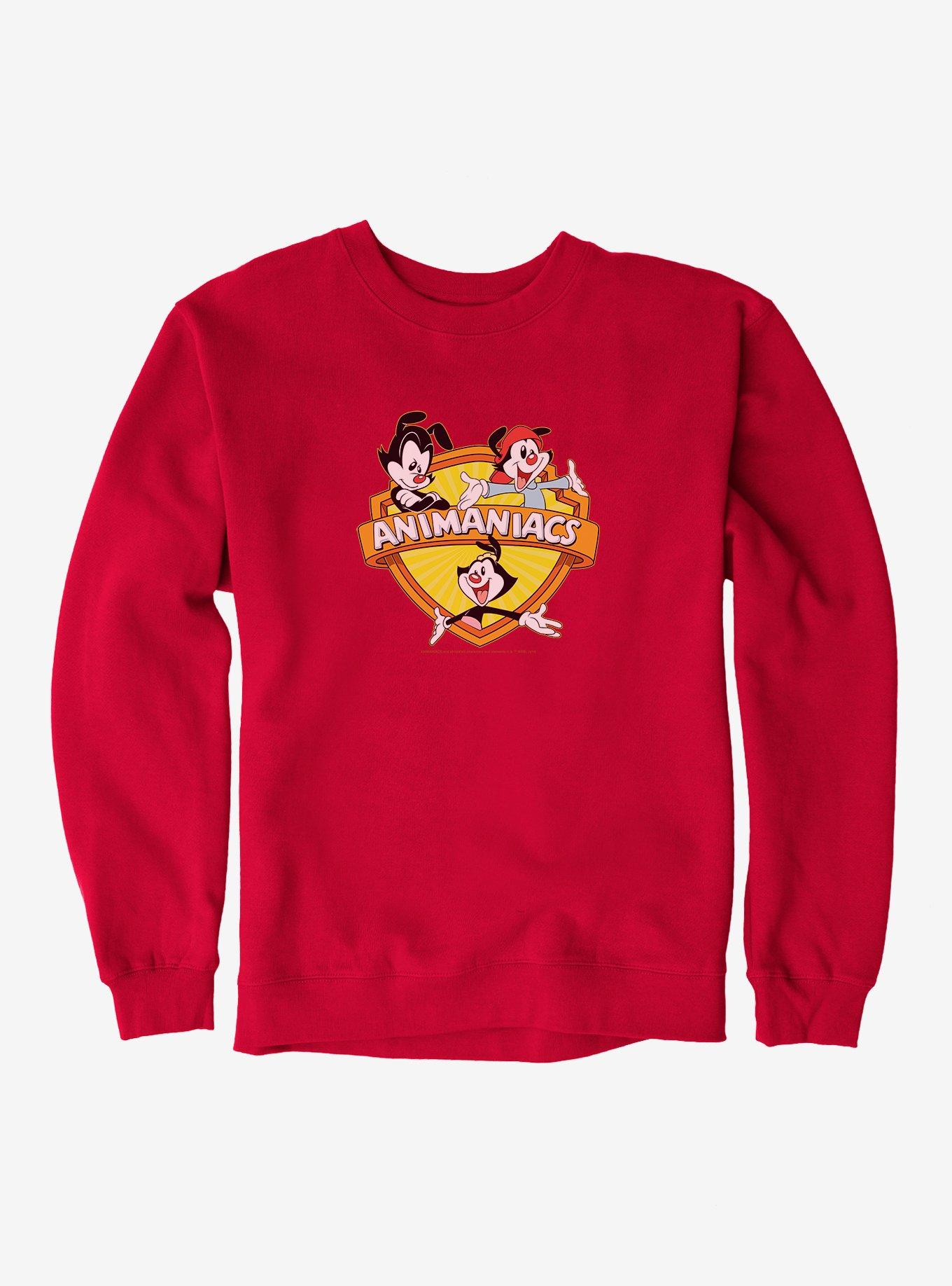 Animaniacs Trio Logo Sweatshirt, RED, hi-res