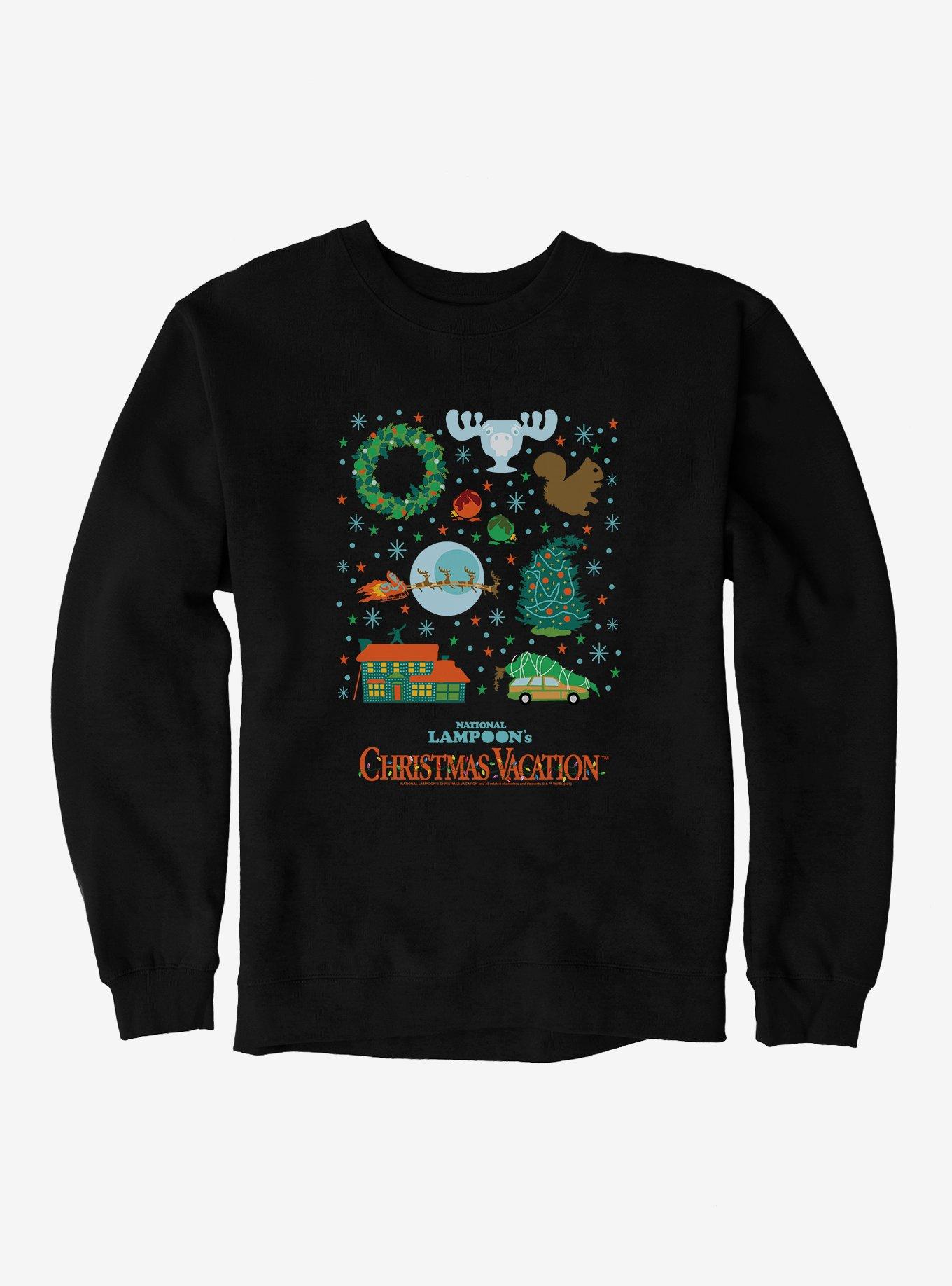 National Lampoon's Christmas Vacation Icons Sweatshirt, BLACK, hi-res