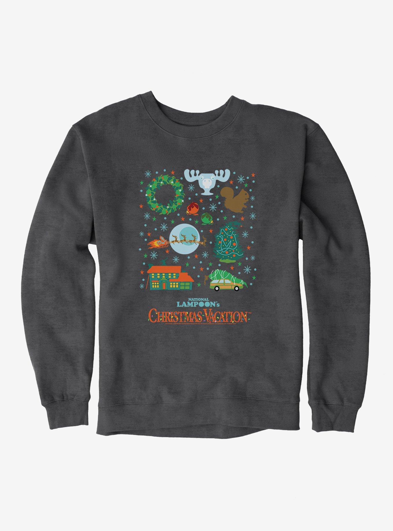 National Lampoon's Christmas Vacation Icons Sweatshirt, DARK HEATHER, hi-res