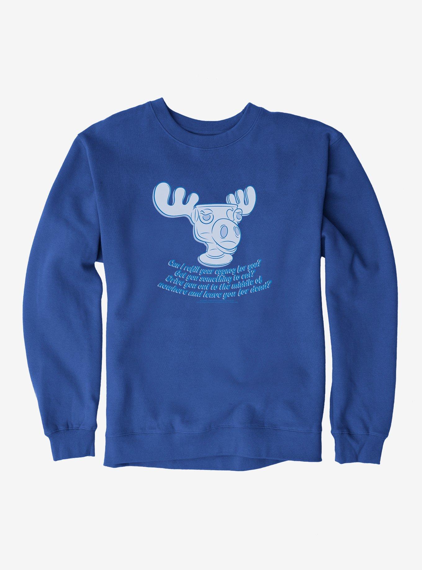 National Lampoon's Christmas Vacation Moose Mug Graphic Sweatshirt, ROYAL, hi-res