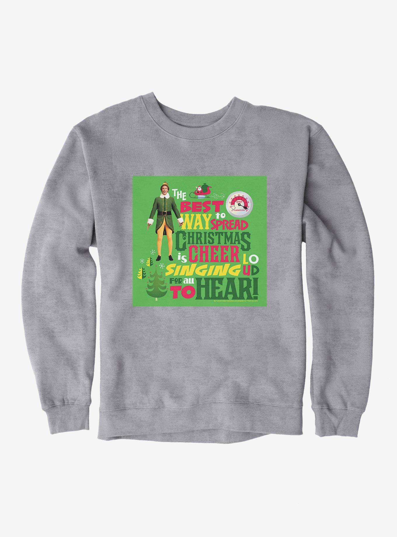 Elf Best Way To Spread Christmas Cheer Sweatshirt, SPORT GRAY, hi-res