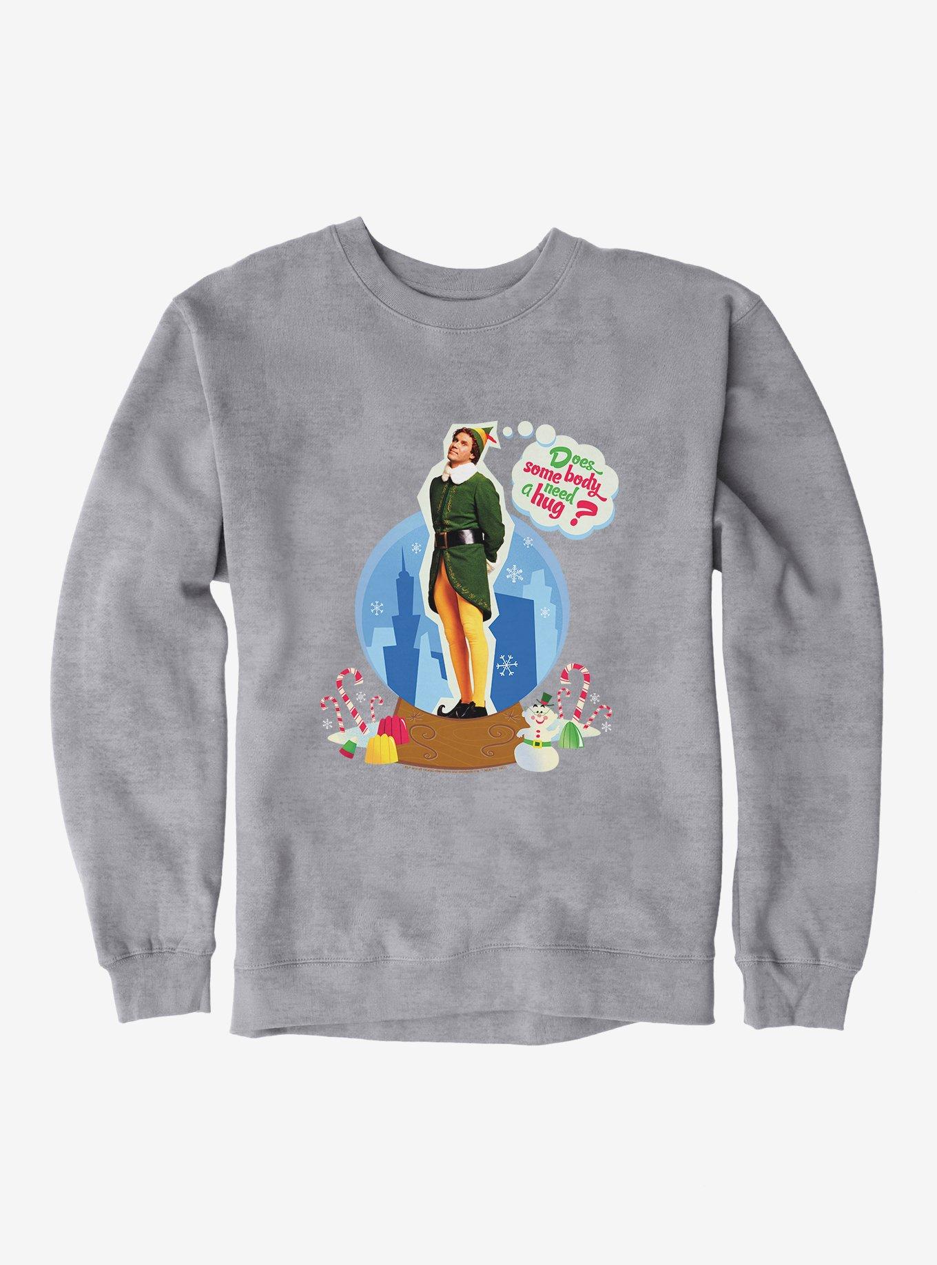 Elf Buddy Does Someone Need A Hug Sweatshirt, SPORT GRAY, hi-res