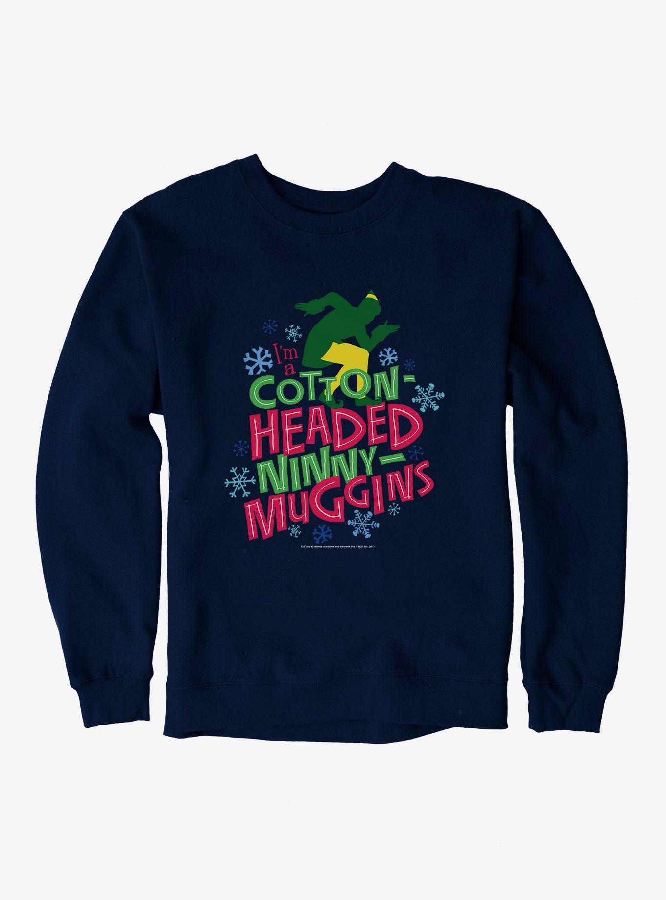 Elf I'm A Cotton Headed Ninny Muggins Graphic Sweatshirt, NAVY, hi-res