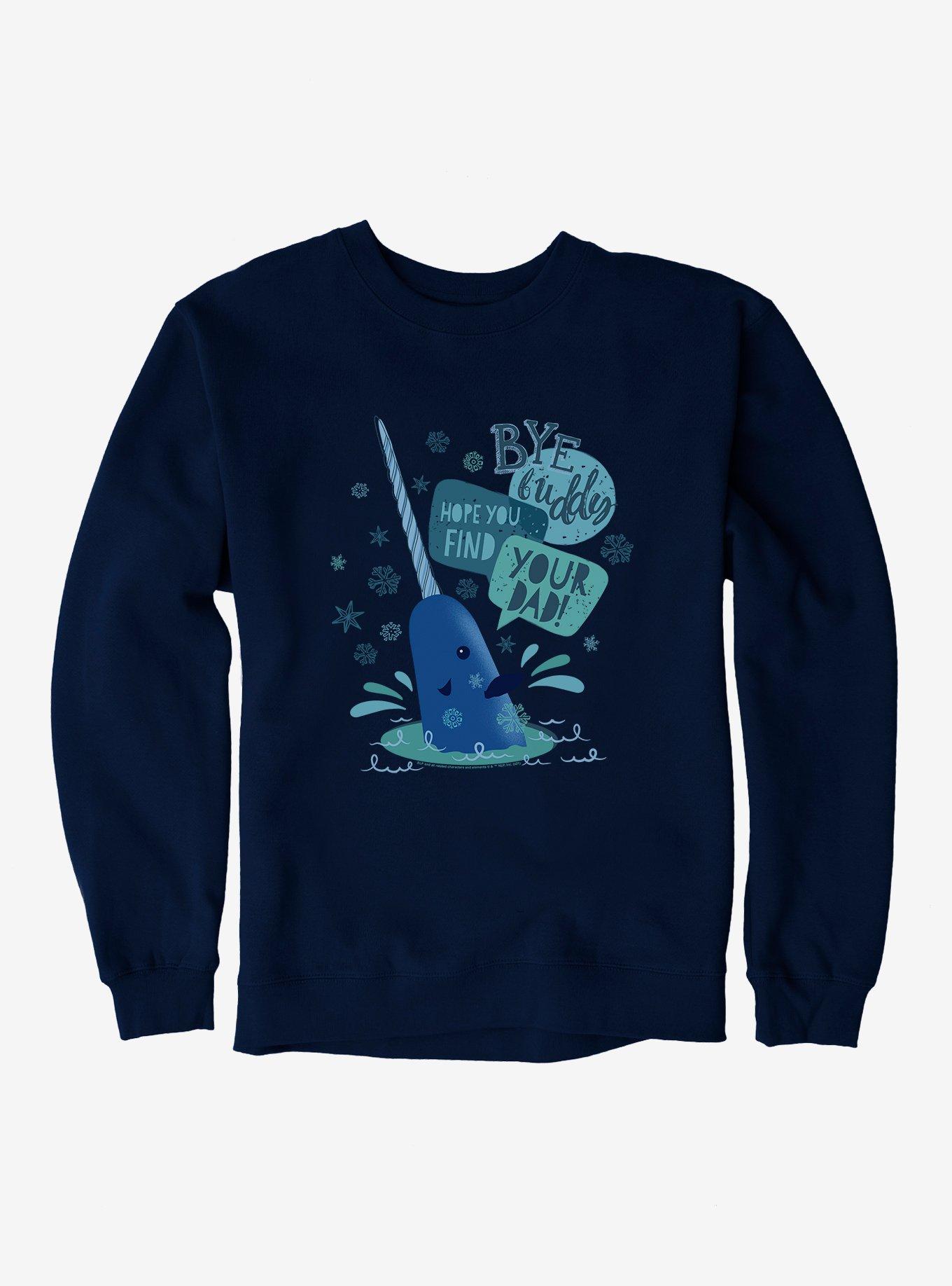Elf Mr. Narwhal Bye Buddy Sweatshirt, NAVY, hi-res