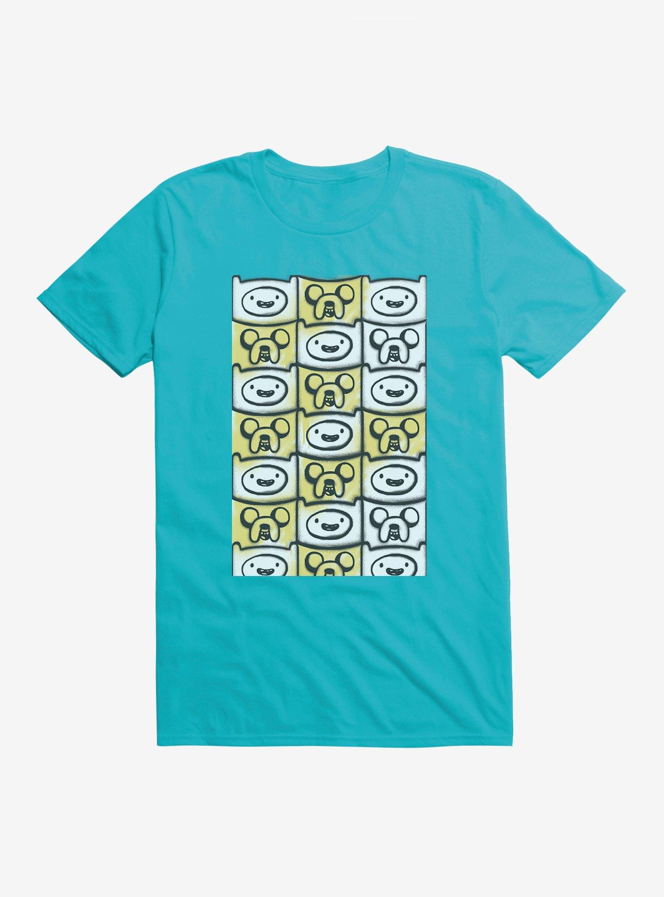 Adventure Time Checkerboard Finn And Jake T-Shirt