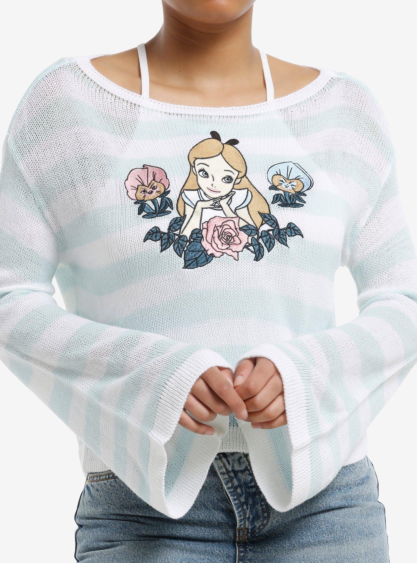 Her Universe Disney Alice In Wonderland Slouchy Knit Long-Sleeve Top, , hi-res