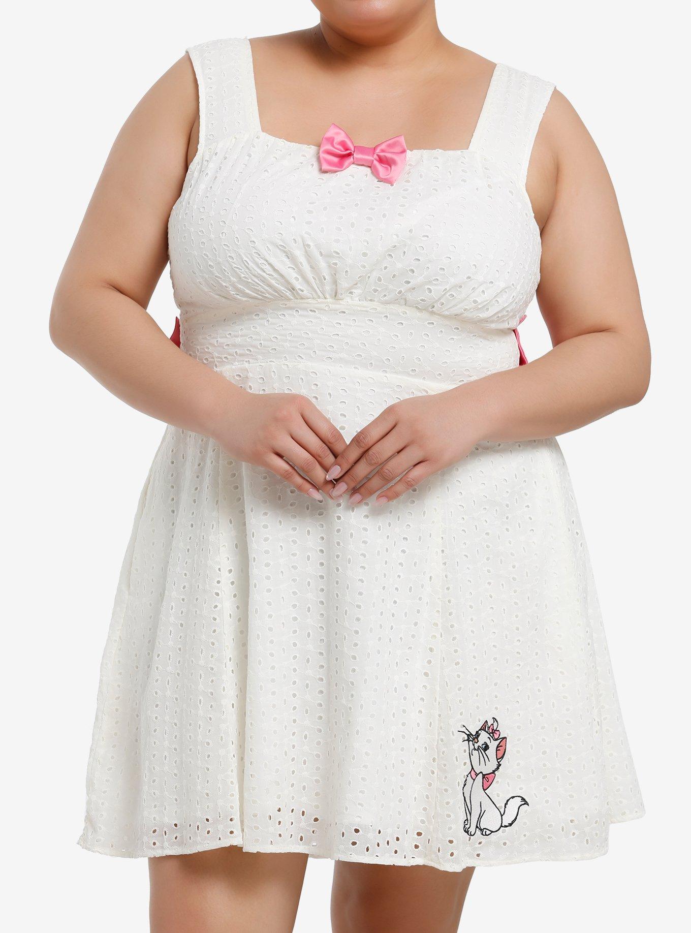 Her Universe Disney The Aristocats Marie Eyelet Lace Dress Plus Size, , hi-res