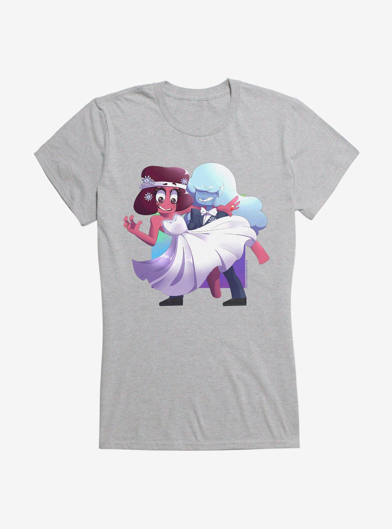 Steven Universe Ruby And Sapphire's Wedding Girls T-Shirt, SPORT GRAY, hi-res