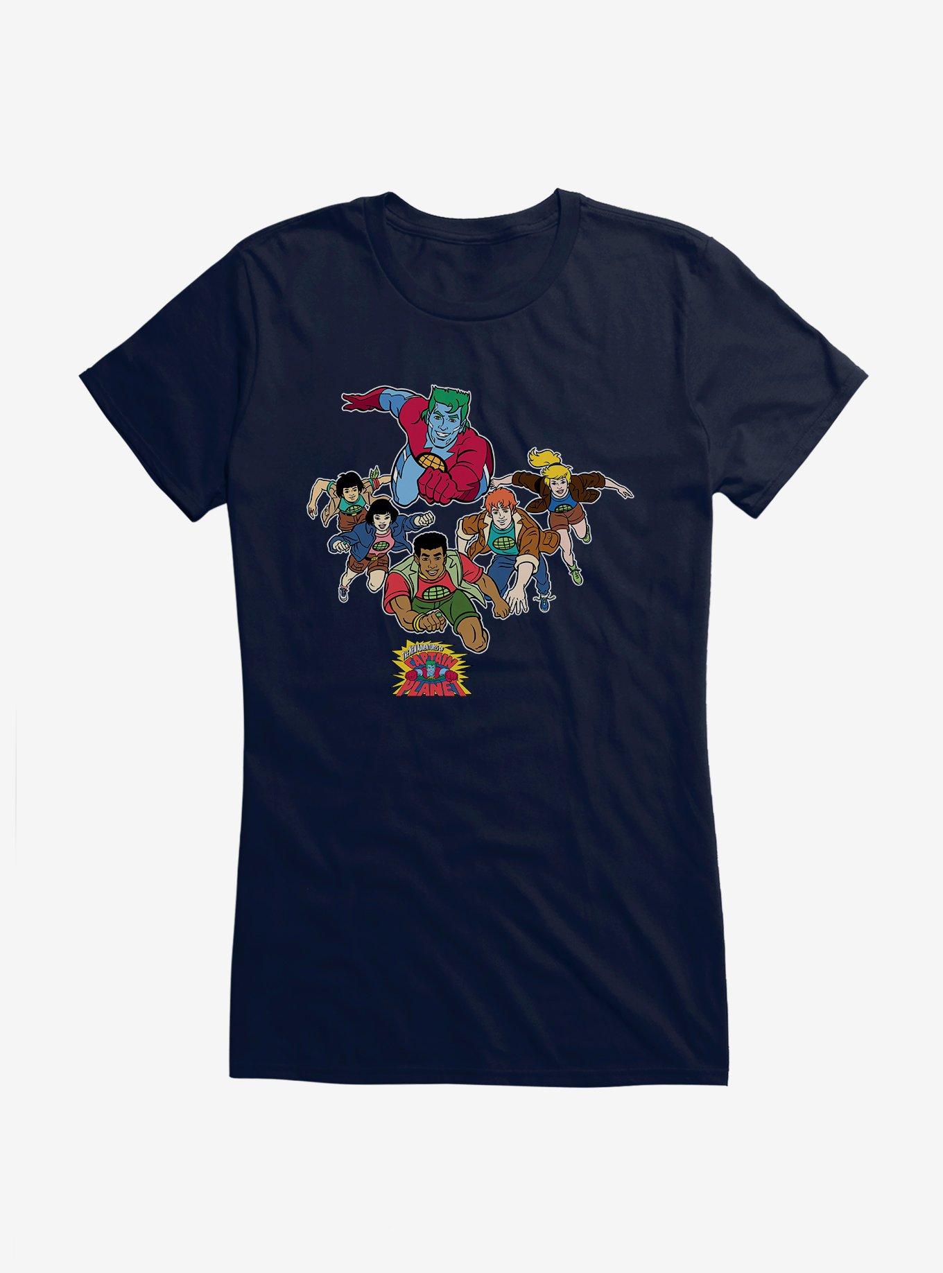 Captain Planet Lets Go Girls T-Shirt, NAVY, hi-res