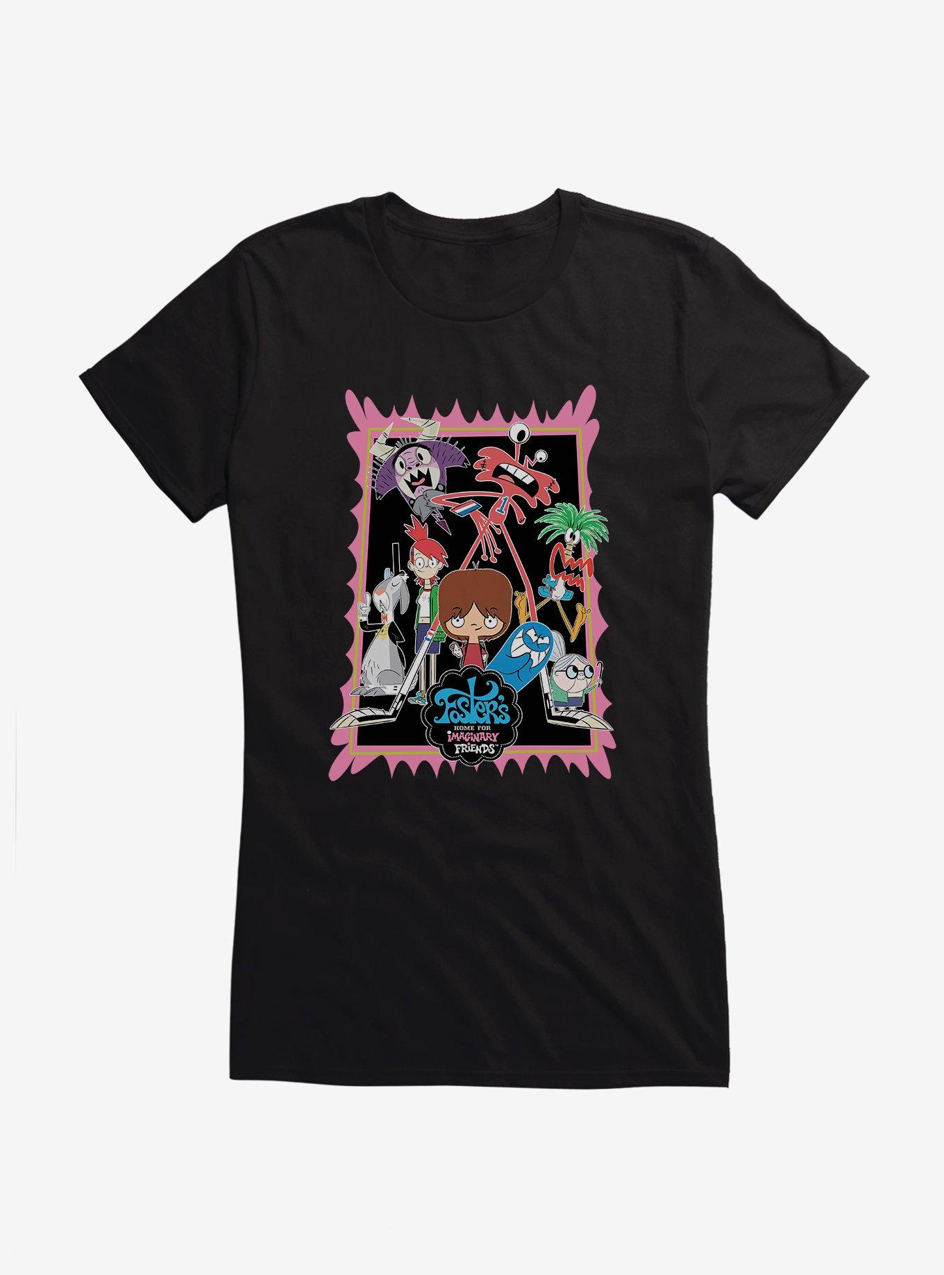 Foster's Home For Imaginary Friends Main Character Frame Girls T-Shirt, BLACK, hi-res