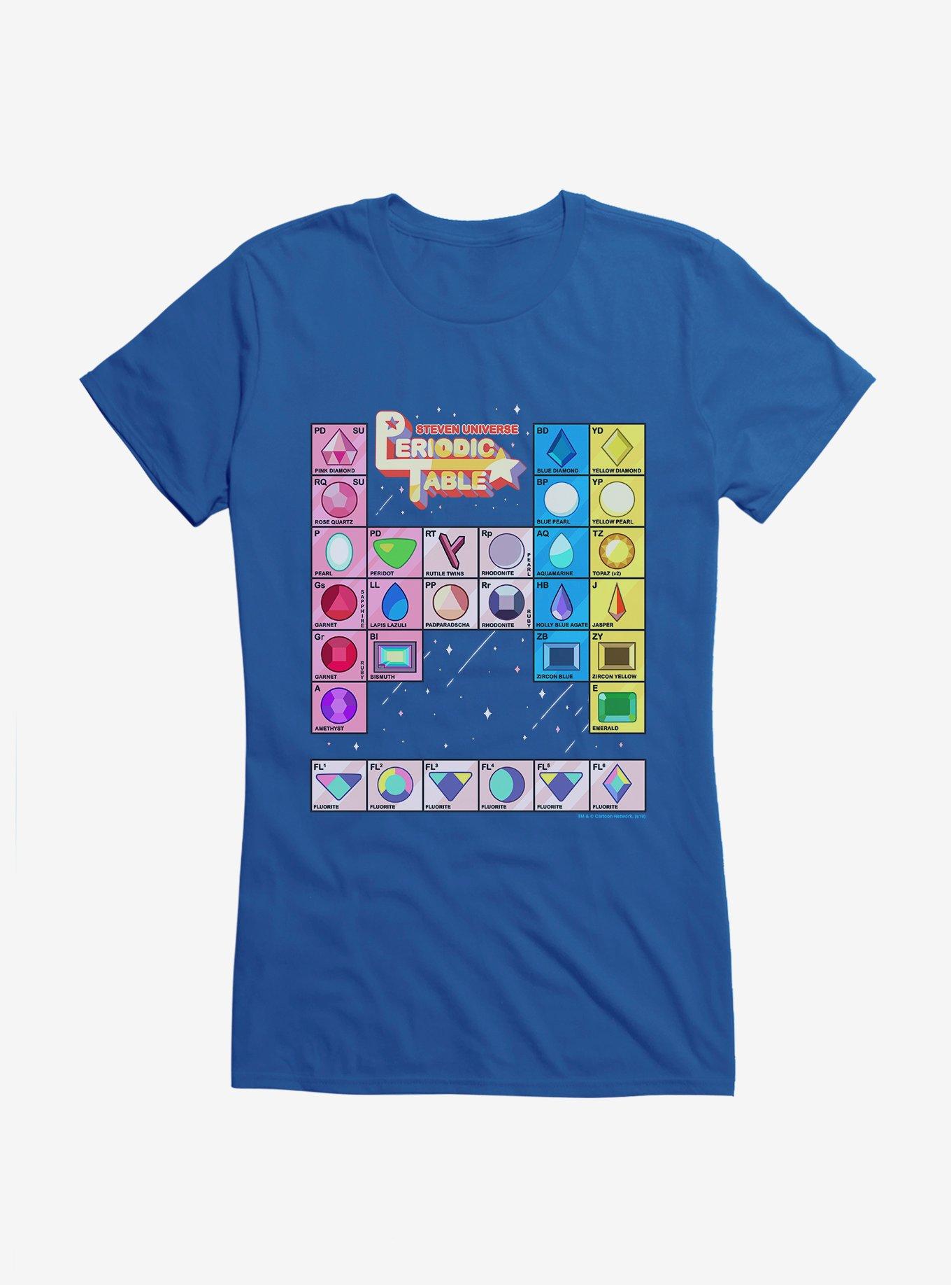 Steven Universe Periodic Gem Table Girls T-Shirt