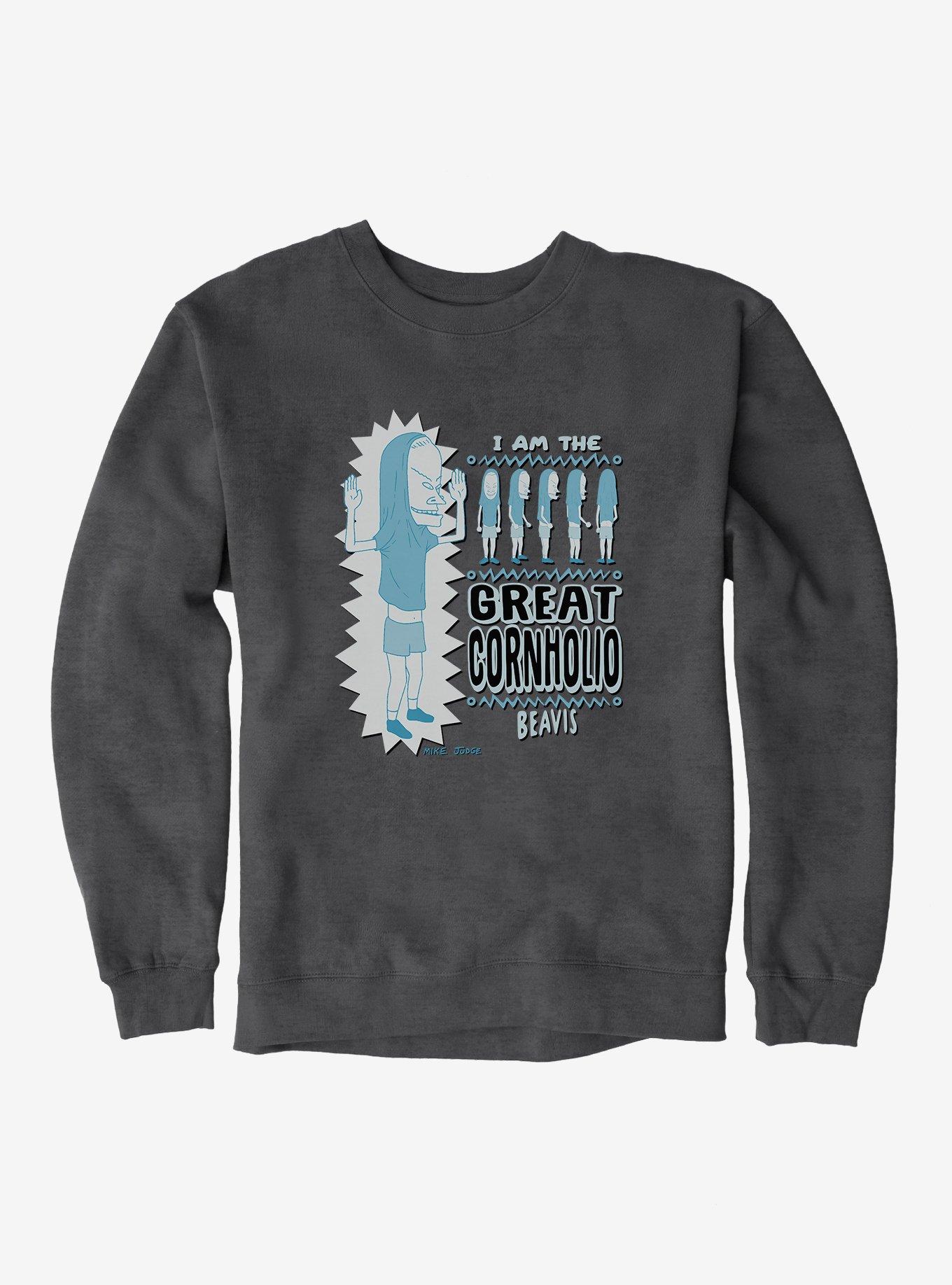 Beavis And Butthead Great Cornholio Sweatshirt, DARK HEATHER, hi-res