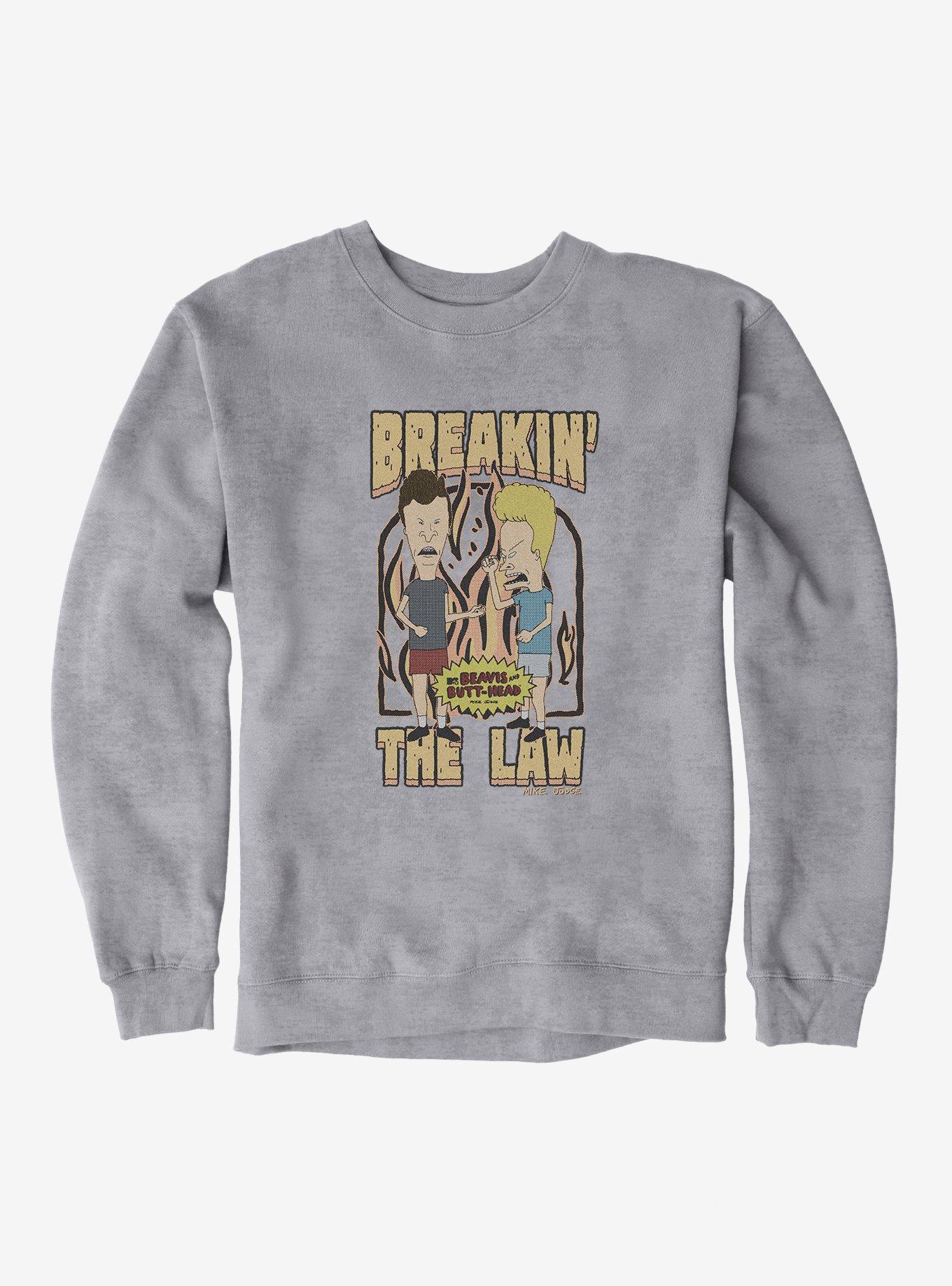 Beavis And Butthead Breakin The Law Sweatshirt, , hi-res