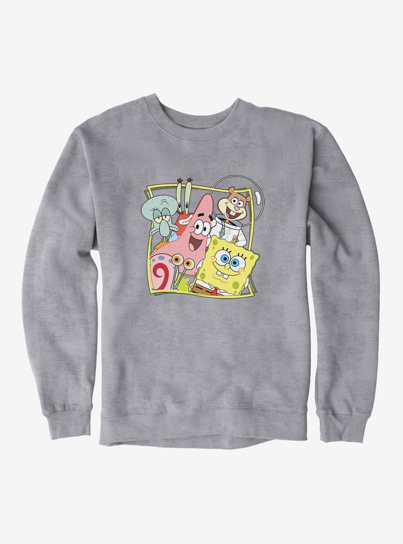SpongeBob SquarePants Bikini Bottom Buddies Sweatshirt, SPORT GRAY, hi-res