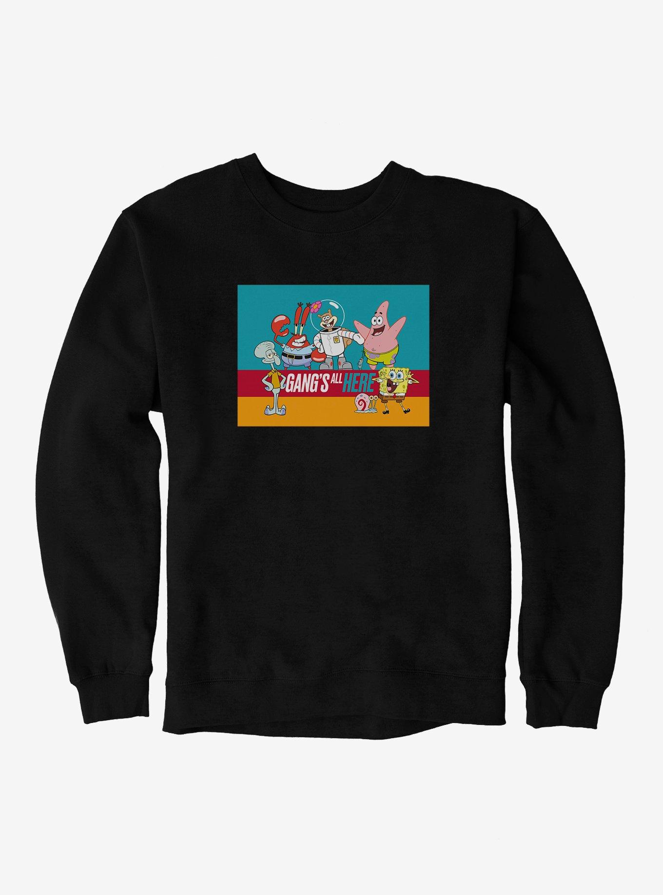 SpongeBob SquarePants Gang's All Here Sweatshirt, BLACK, hi-res