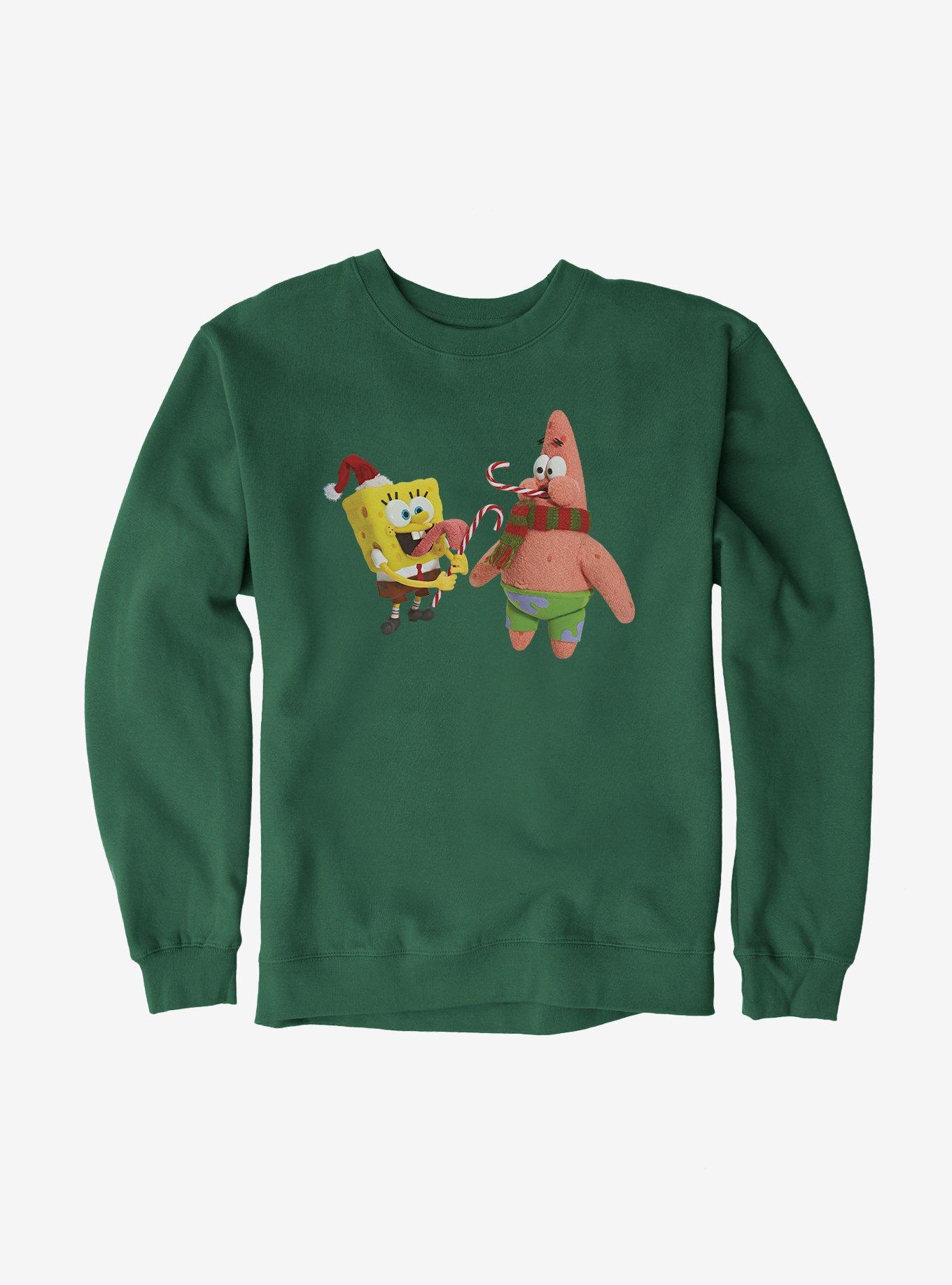 SpongeBob SquarePants Christmas Candy Canes Sweatshirt