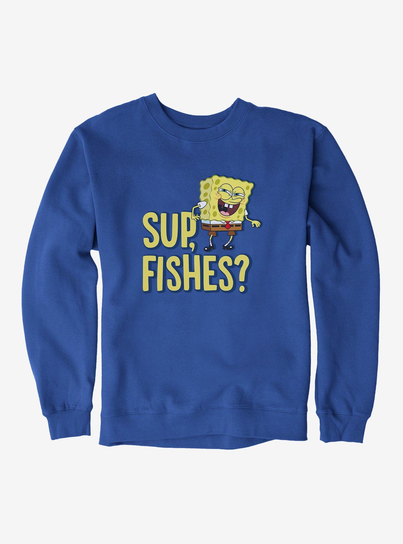 SpongeBob SquarePants Sup Fishes Sweatshirt, ROYAL, hi-res