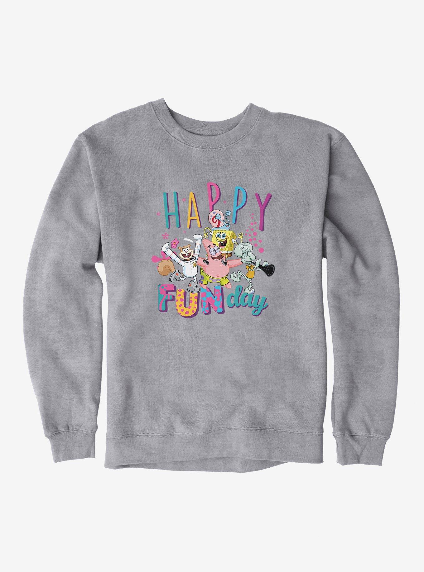 SpongeBob SquarePants Happy Fun Day Sweatshirt, SPORT GRAY, hi-res