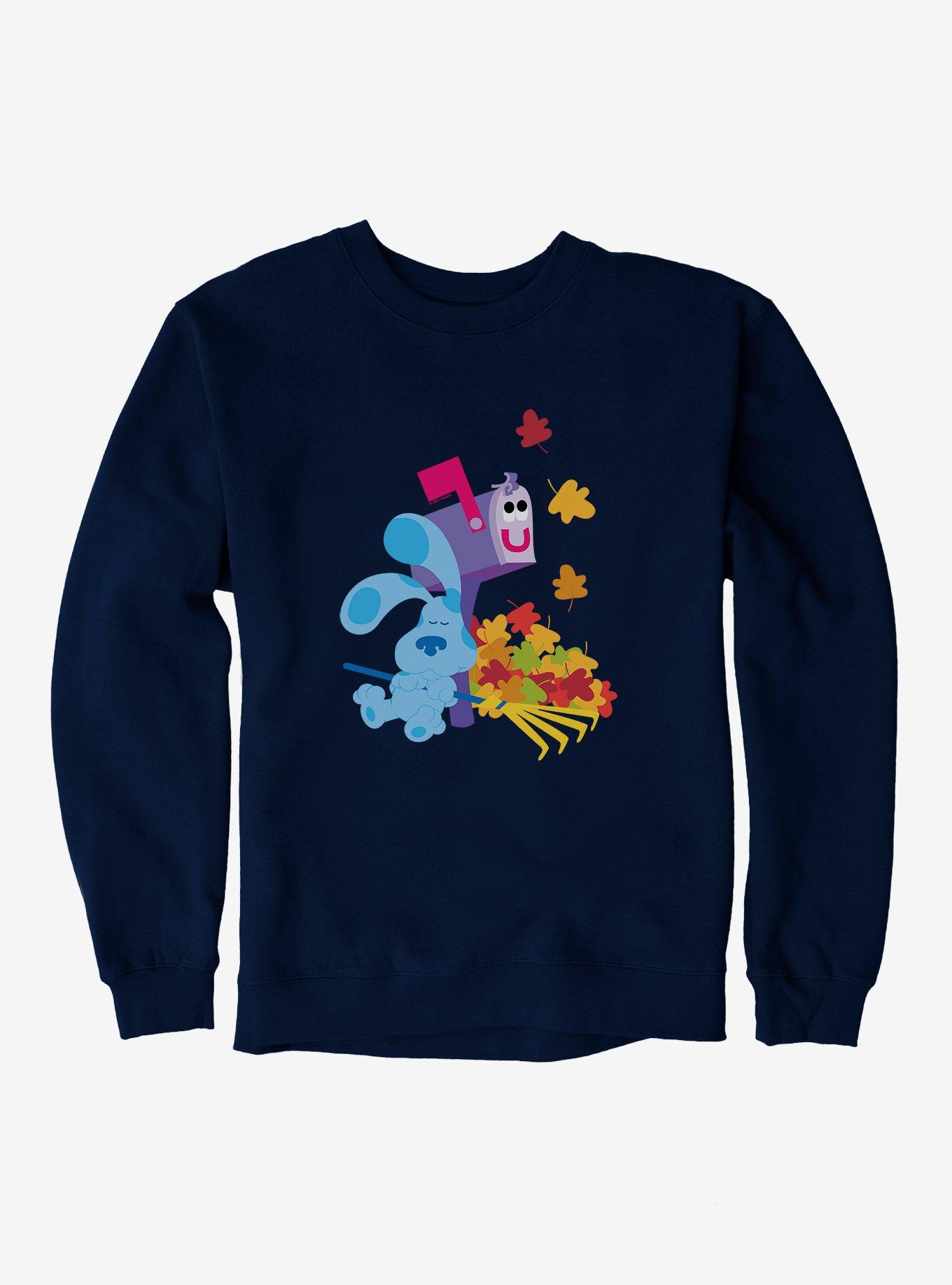 Blue's Clues Mailbox And Blue Autumn Leaves Sweatshirt, , hi-res