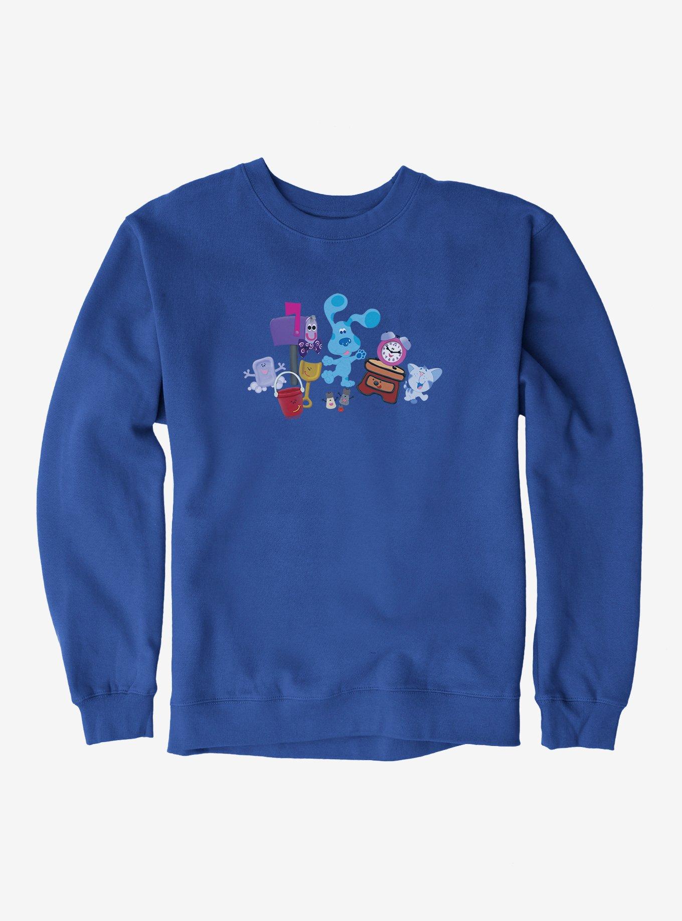 Blue's Clues Group Cheer Sweatshirt, ROYAL, hi-res