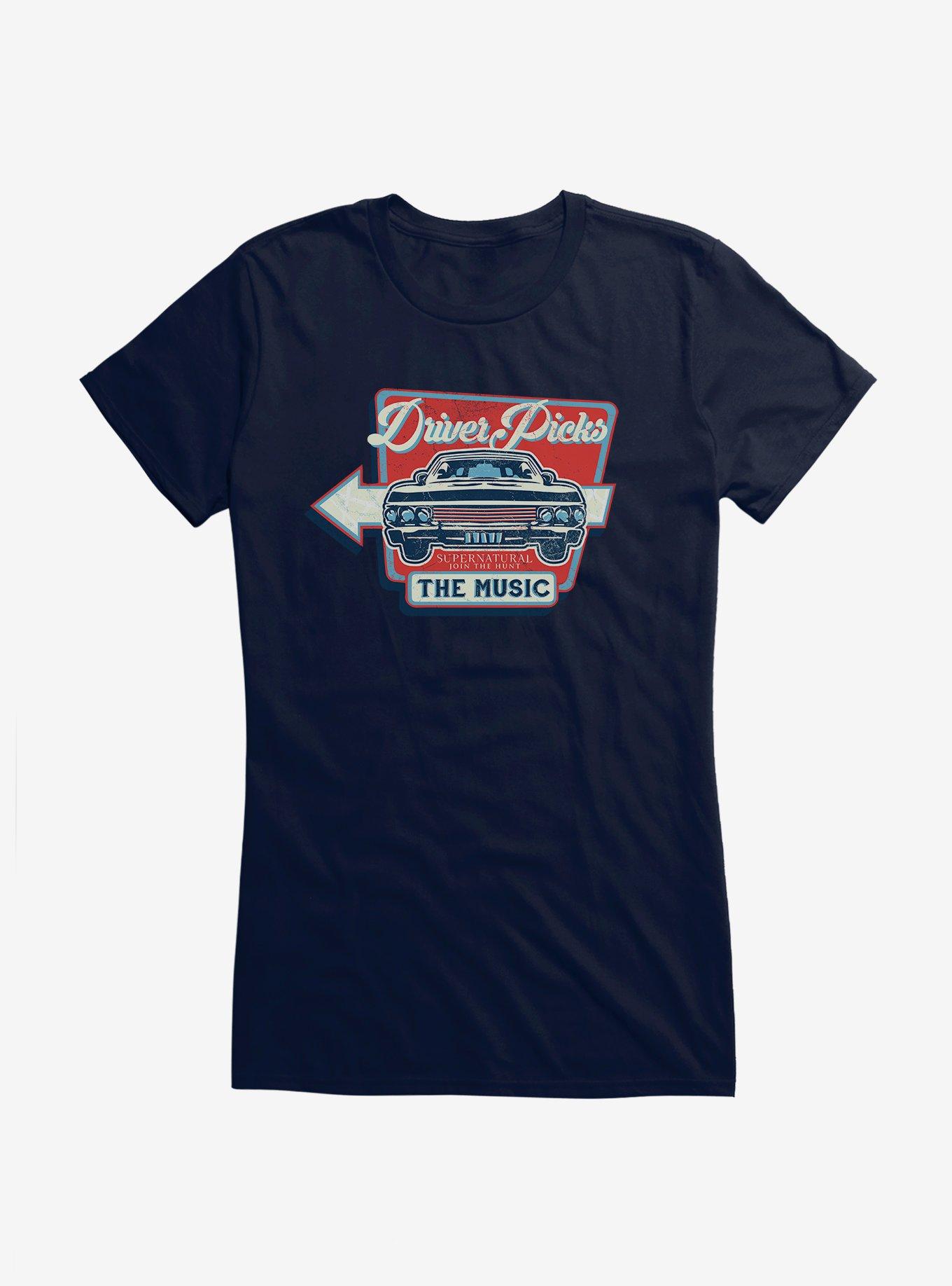 Supernatural Impala Girls T-Shirt, NAVY, hi-res