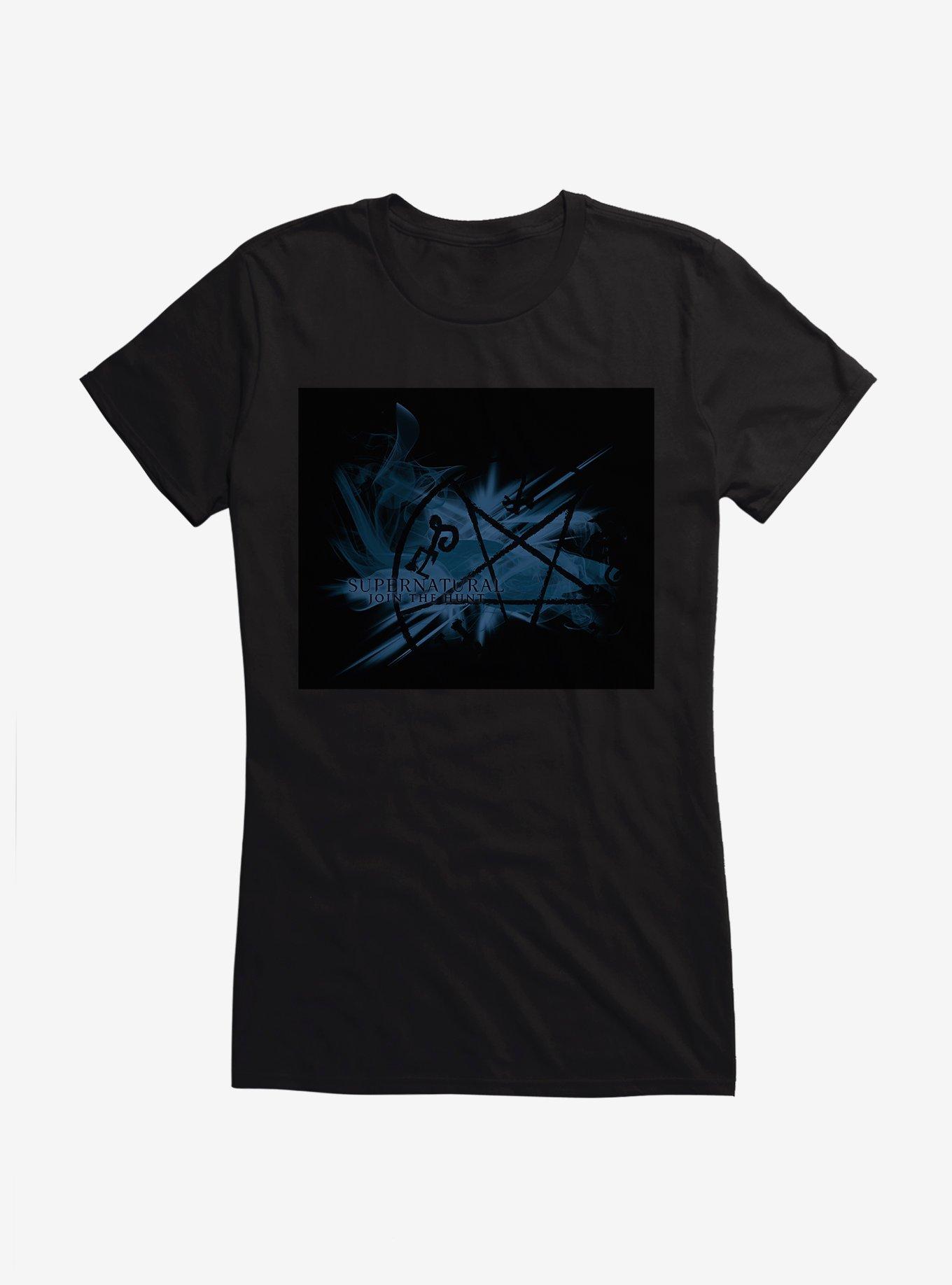 Supernatural Blue Pentagram Girls T-Shirt, , hi-res