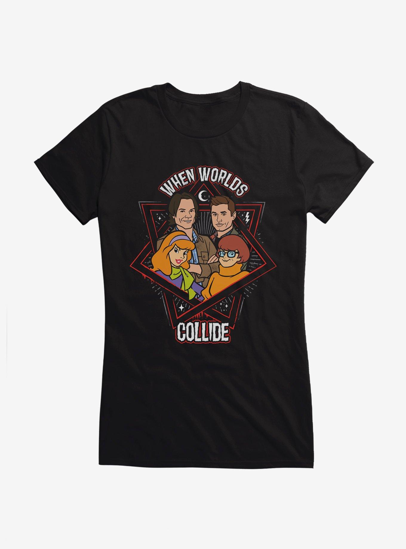 Supernatural ScoobyNatural Worlds Collide Girls T-Shirt, BLACK, hi-res