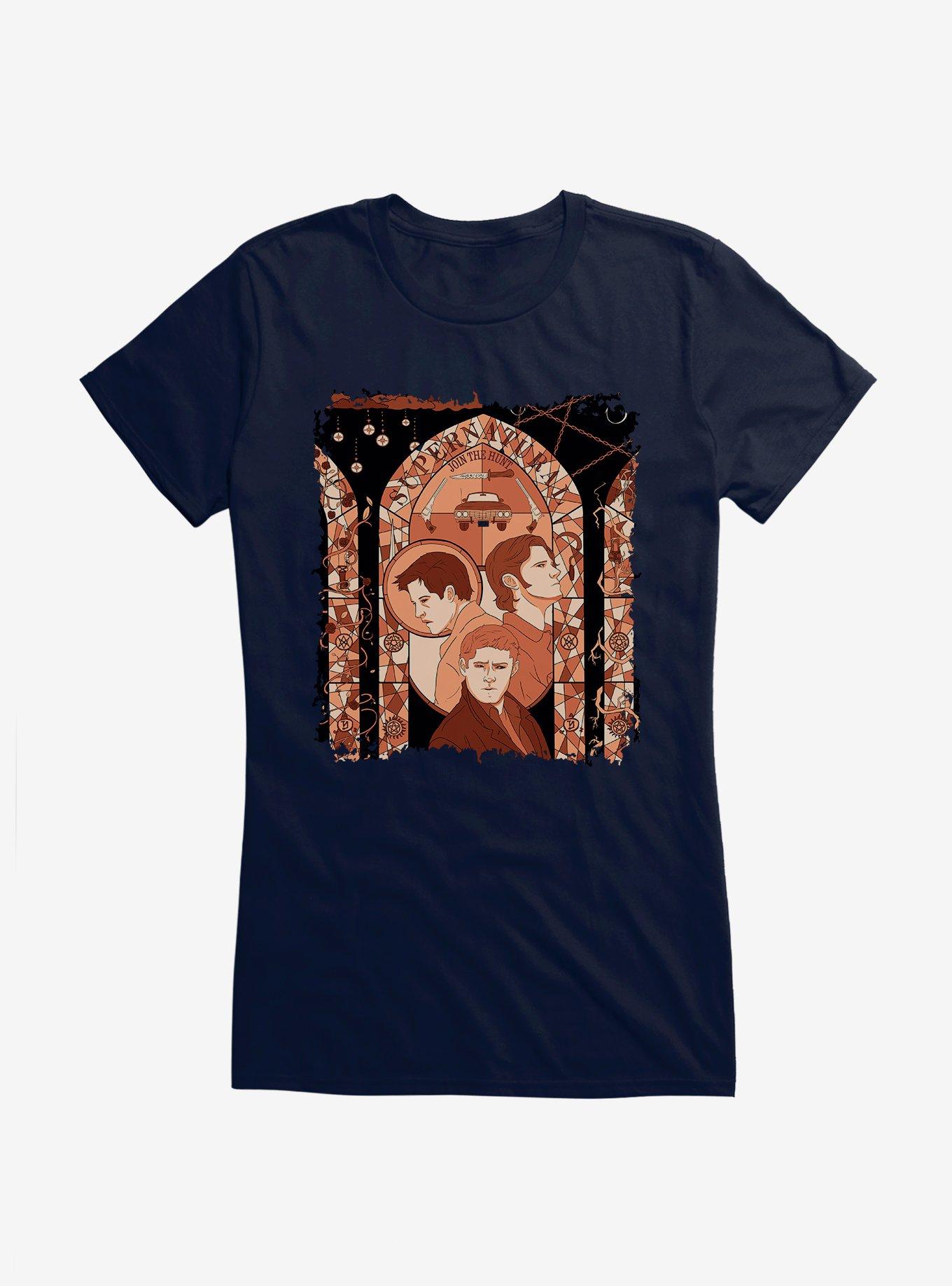 Supernatural Join The Hunt Stained Glass Girls T-Shirt, , hi-res