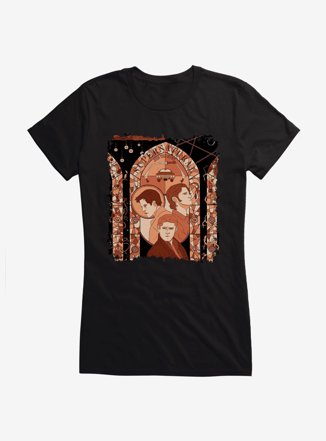 Supernatural Join The Hunt Stained Glass Girls T-Shirt