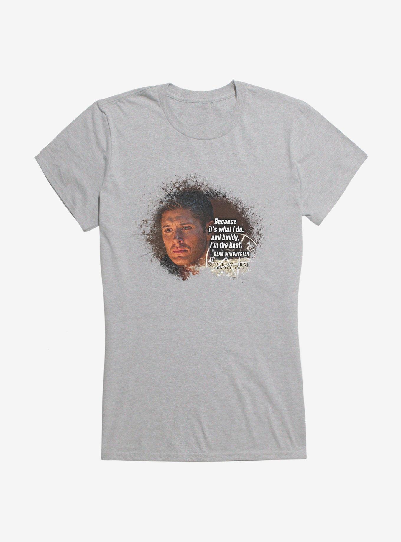 Supernatural Dean Winchester Girls T-Shirt, SPORT GRAY, hi-res